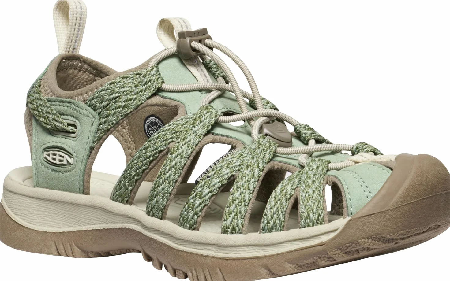 KEEN Damskie sandały Whisper, Lily Pad, 36 UK, Lily Pad, 39 EU
