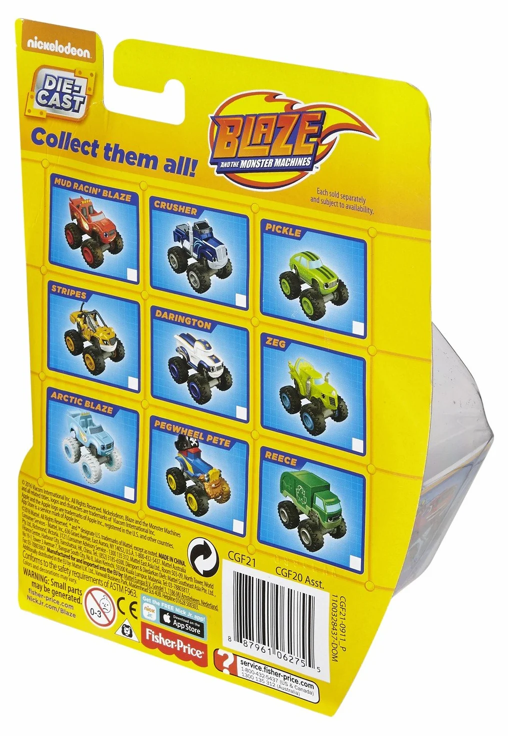 Blaze and the Monster Machines CGF21 900 CGF20 und die Monstermaschinen Fisher Price Nickelodeon Blaze, Multi-Colour, Miscelanea
