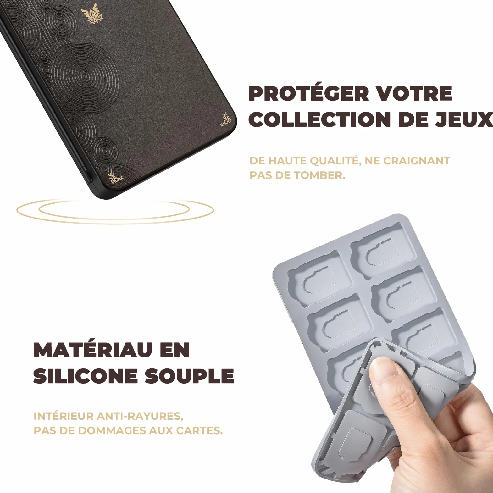 PALPOW Etui kompatybilne z Nintendo Switch 2 na 24 karty do gier i 24 Micro SD, pokrowiec na laptopa brązowy czarny