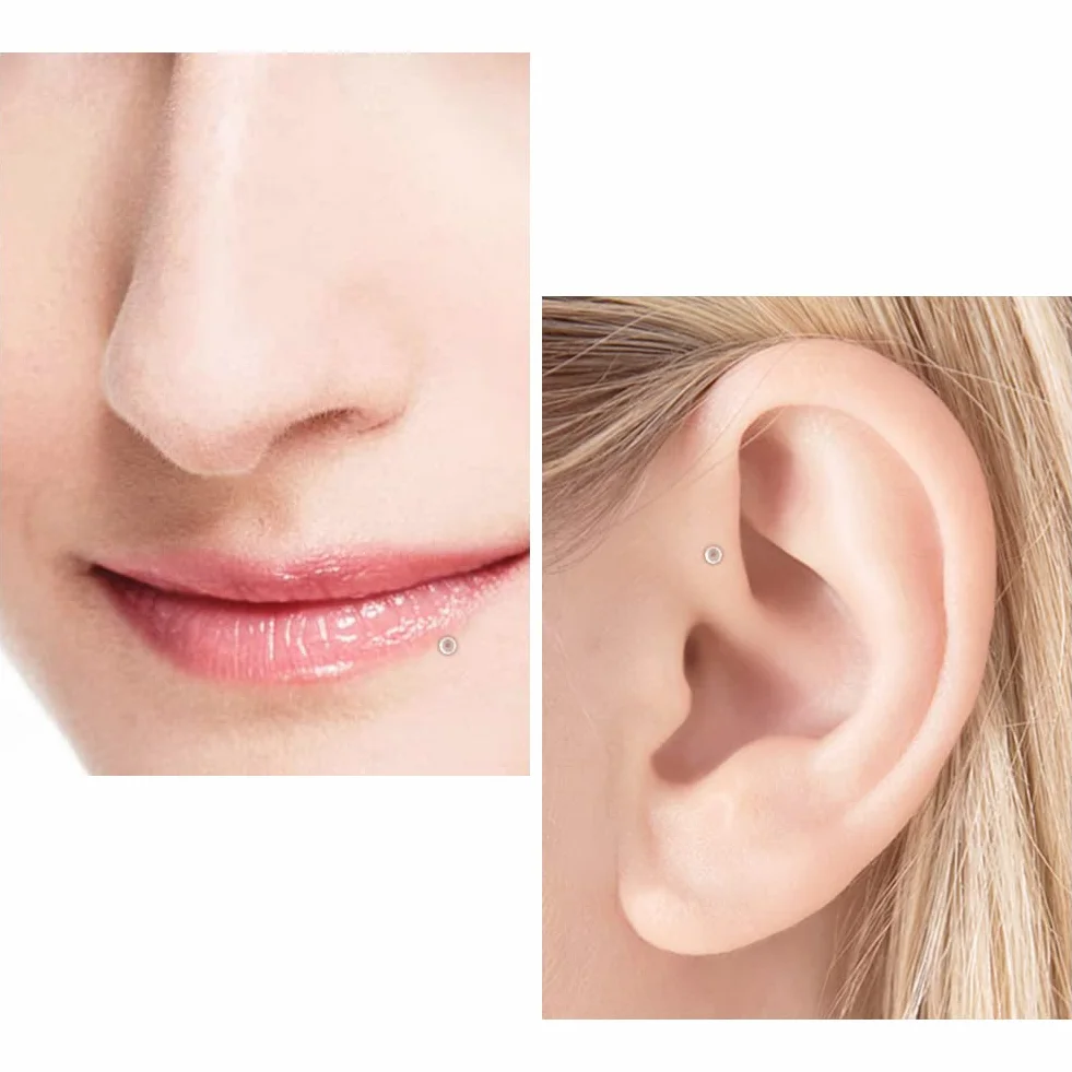 VCMART 15 szt. przezroczyste drążki do ust labret sztyfty 16 g wciskane plastikowe płaskie Helix Tragus Stud 6-12 mm Bioflex, elastyczne