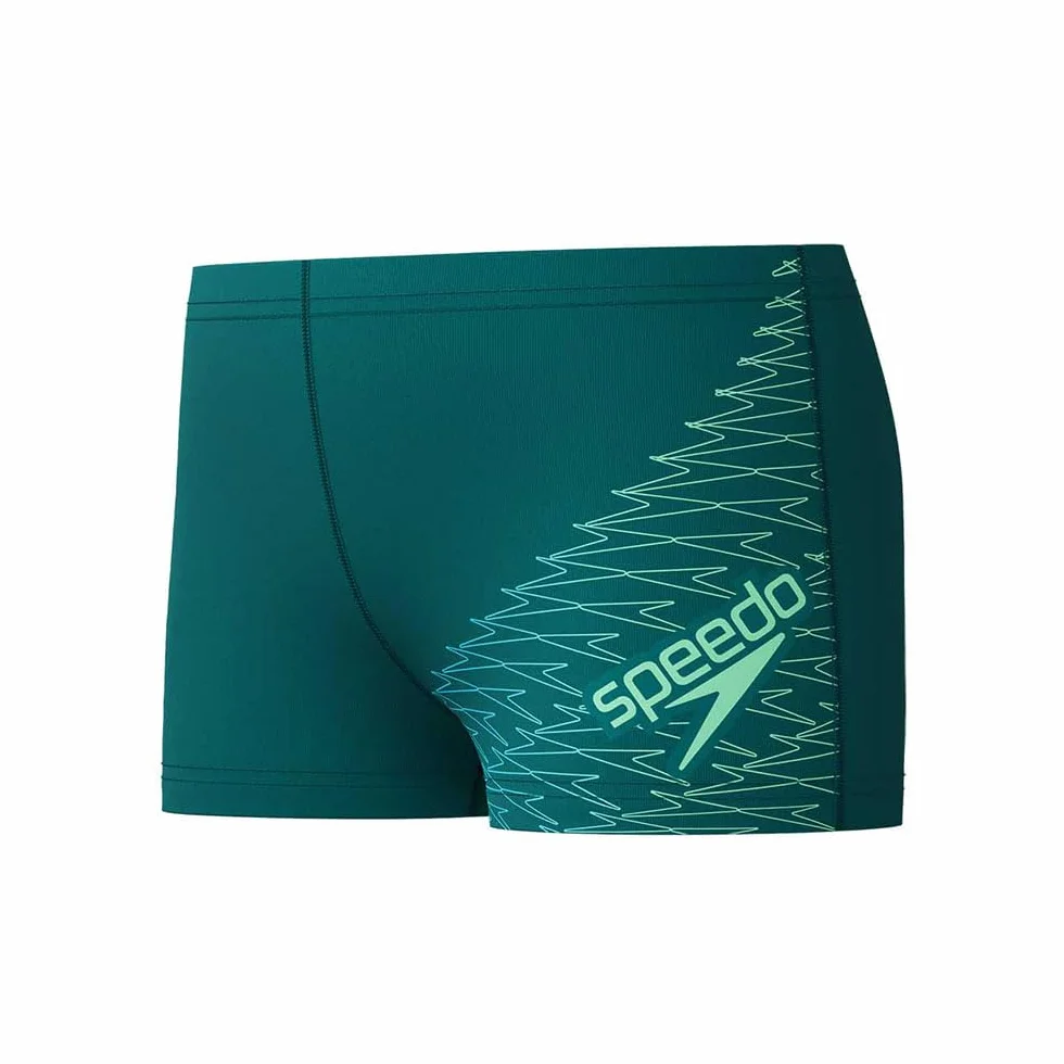 Speedo Chłopięca Medley Logo Aquashort, Głęboki Szmaragd/Lucerna Zielona, 11-12 lat