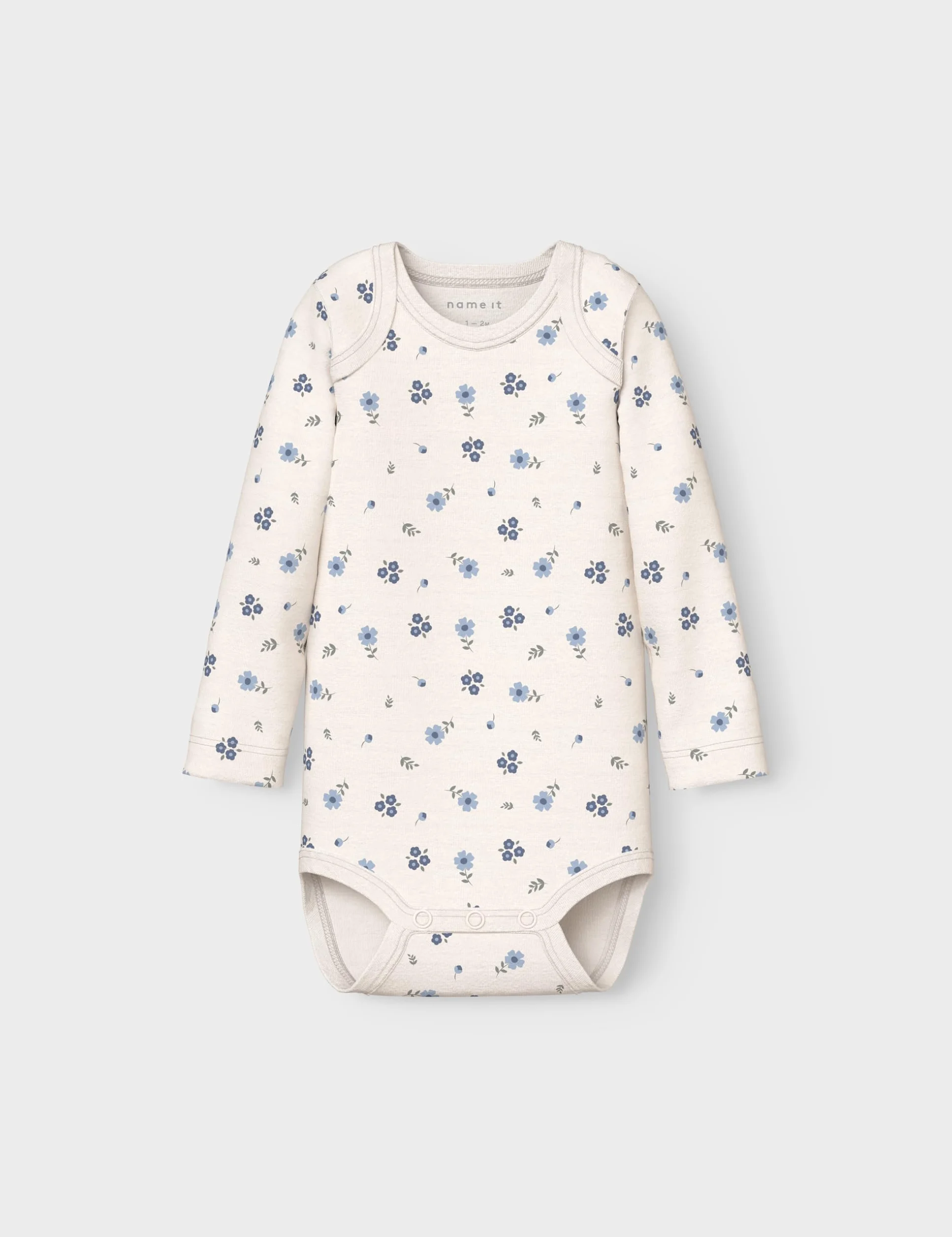Name it baby Jet Stream Nbfbody damskie 3P Ls Flower Noos, numeric_86 (3 sztuki), Jet Stream, numeric_86