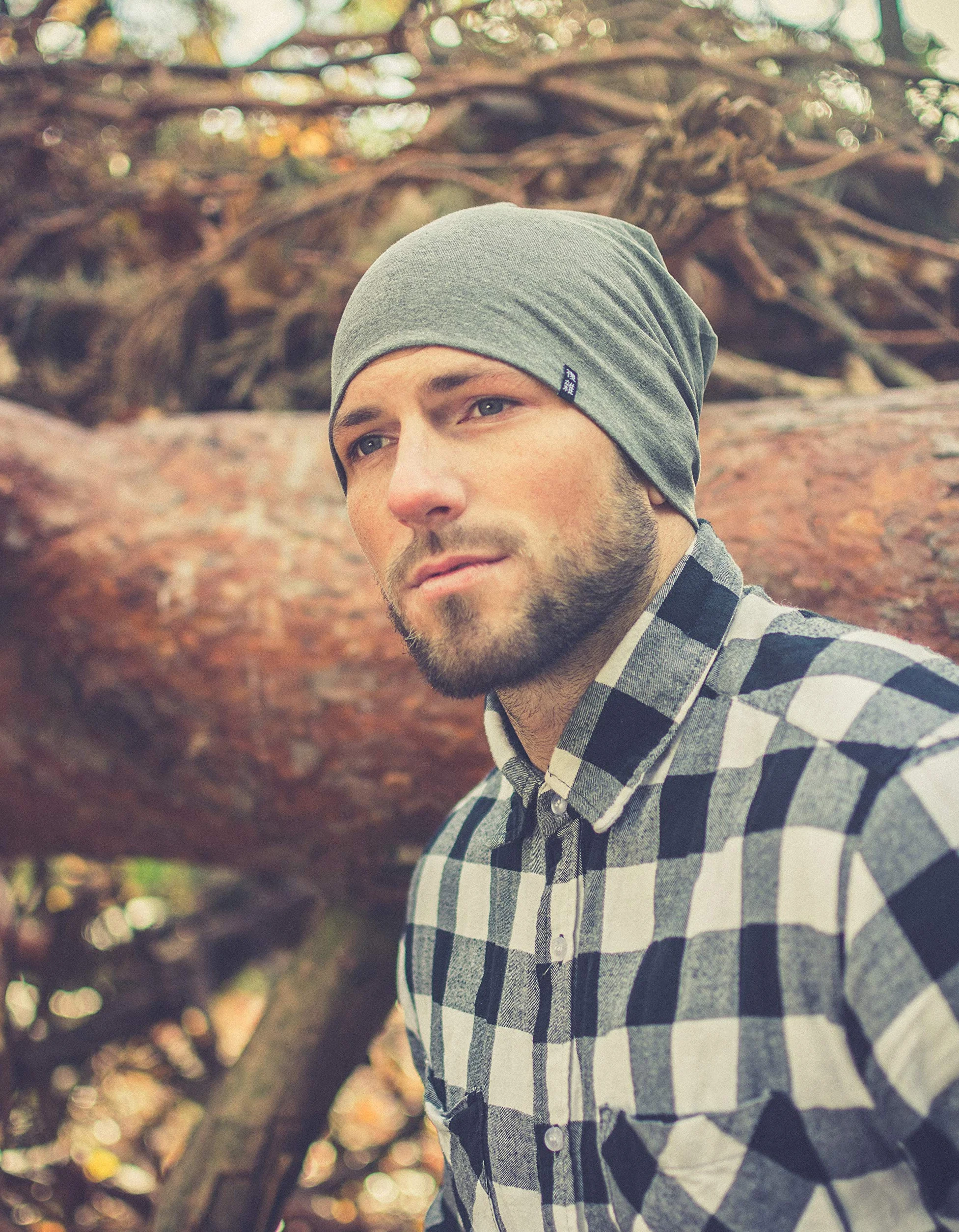 Enter the Complex® Lekka czapka beanie, męska i damska, czapka przejściowa, letnia czapka beanie, cienkie nakrycie głowy, bawełna (dżersej)