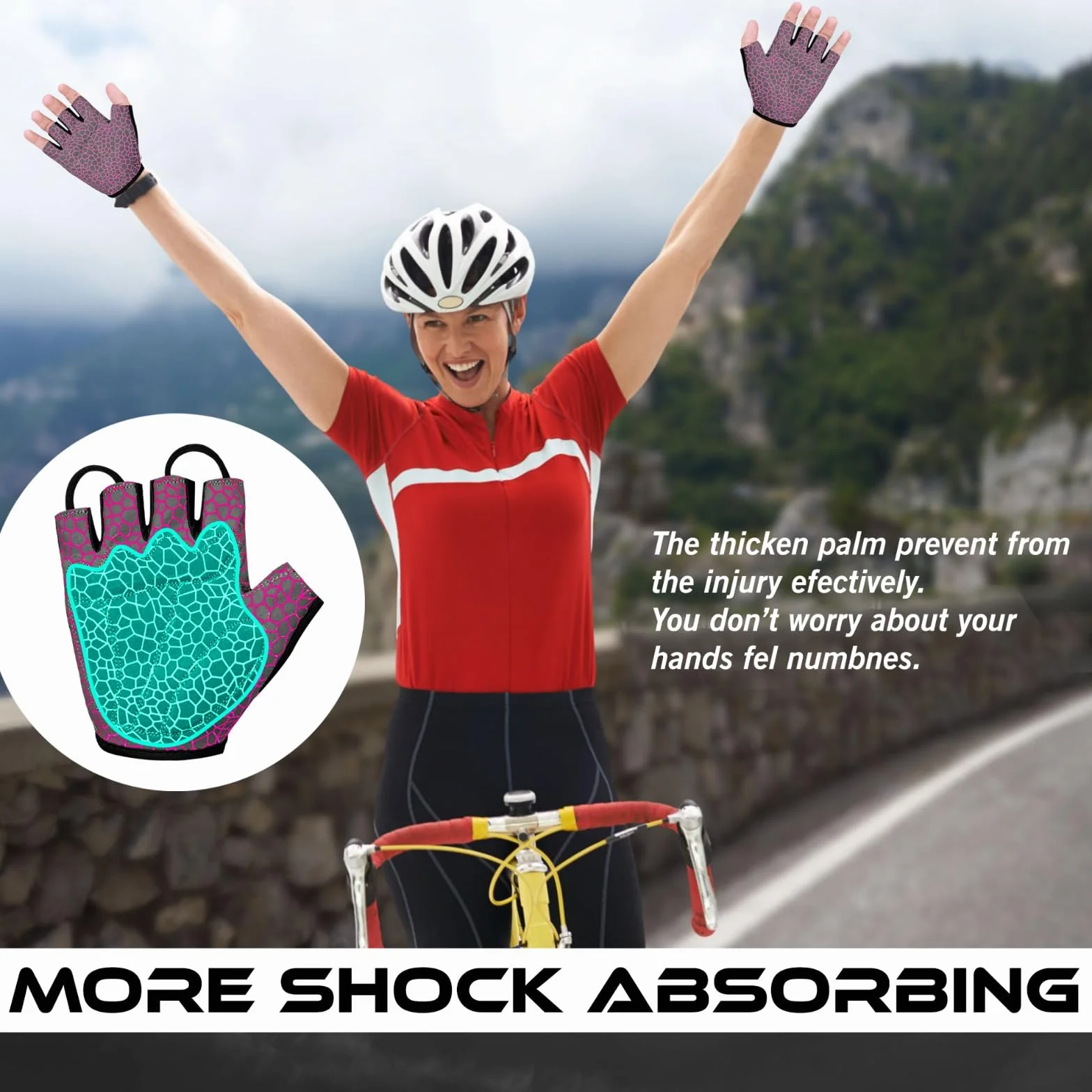 WESTWOOD FOX Rękawiczki rowerowe Półpalce Unisex Wyściełane chwyty na dłonie Letnie rękawiczki rowerowe do jazdy MTB dla mężczyzn Kobiety Antypoślizgowe krótkie