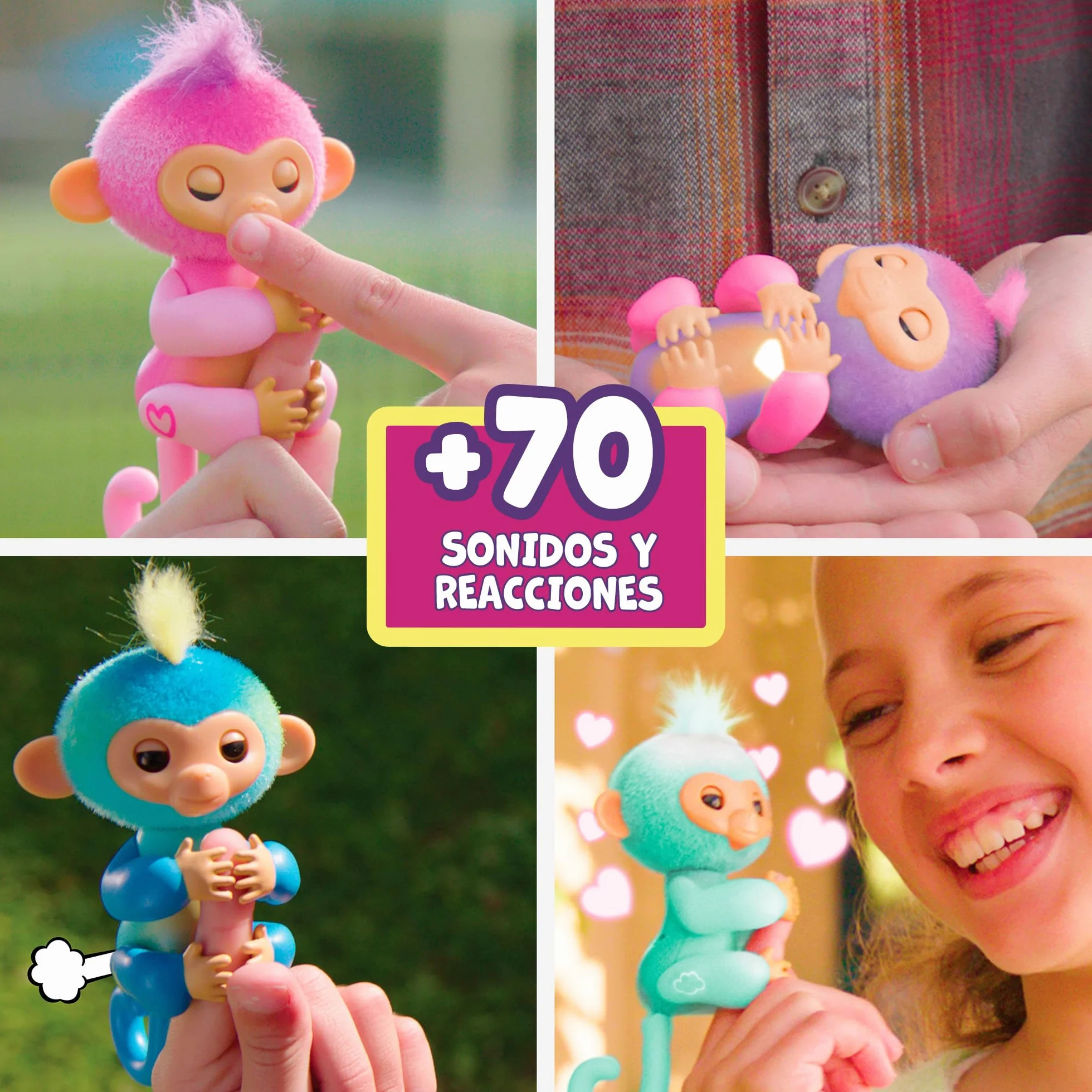 Bizak Fingerlings Leo interaktywna małpka z 70 dźwiękami i reakcjami