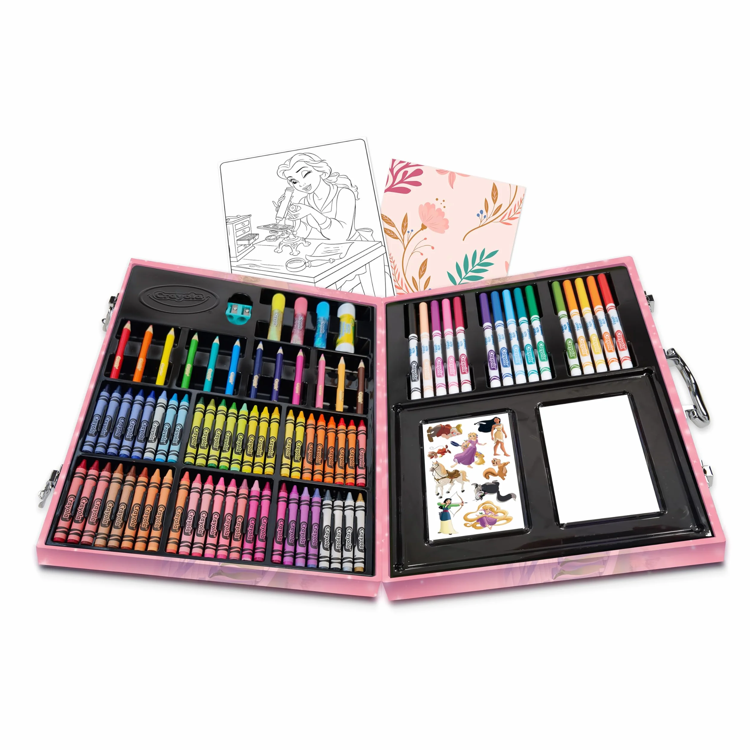 CRAYOLA - Aktówka artysty księżniczki Disney, 115 sztuk, lat 4,5,6,7+, 25-1094