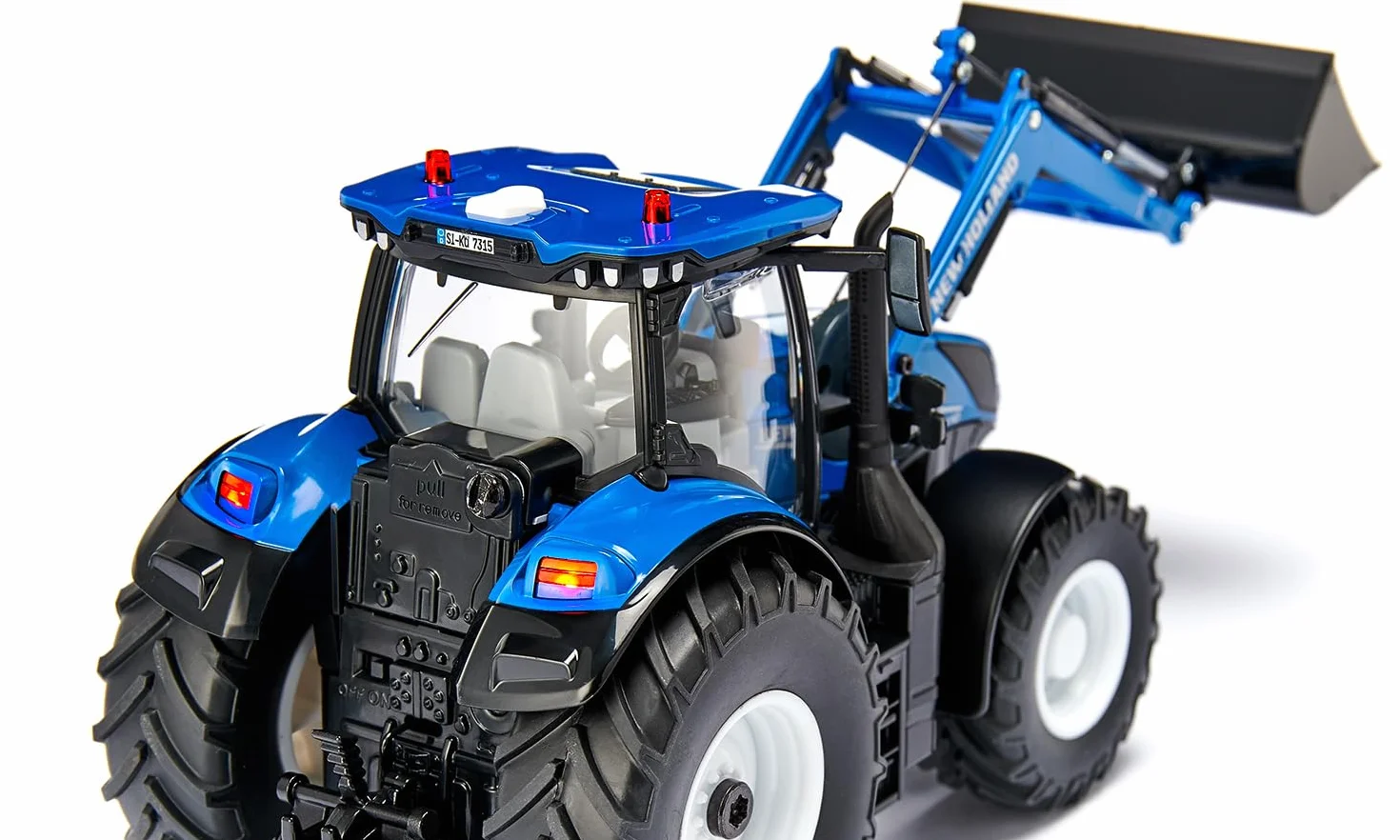 Siku 6797, New Holland T7.315 Traktor z ładowaczem czołowym, Niebieski, Metal,Tworzywo sztuczne, 1:32, Zdalnie sterowany, Bez pilota zdalnego sterowania, Możliwość sterowania przez aplikację