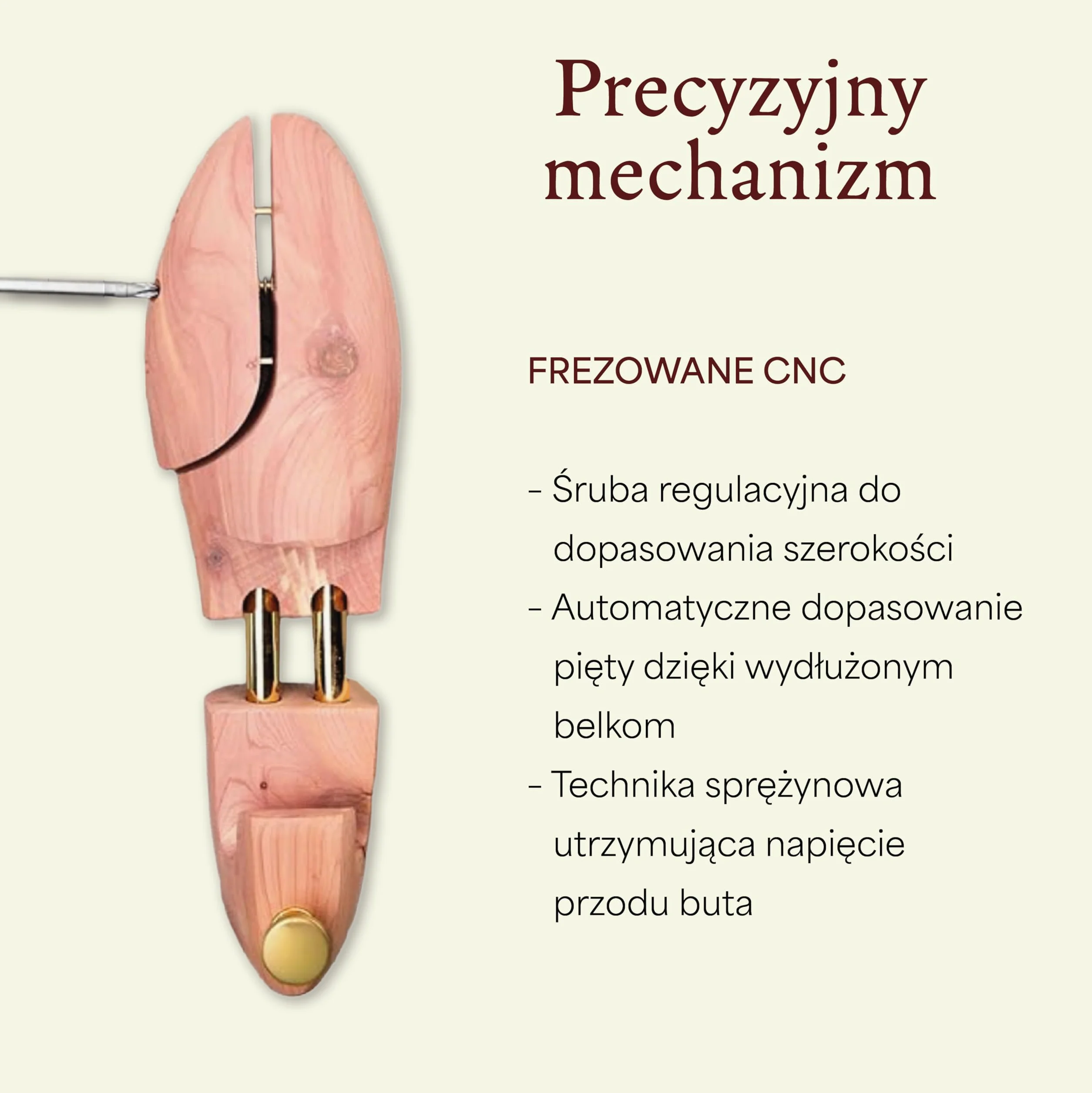 Langer & Messmer Napinacz do butów z drewna cedrowego (dla mężczyzn i kobiet) wraz z łyżką do butów podróżnych z drewna cedrowego, rozmiar 34 do 50, oryginał!, beżowy, 38-39