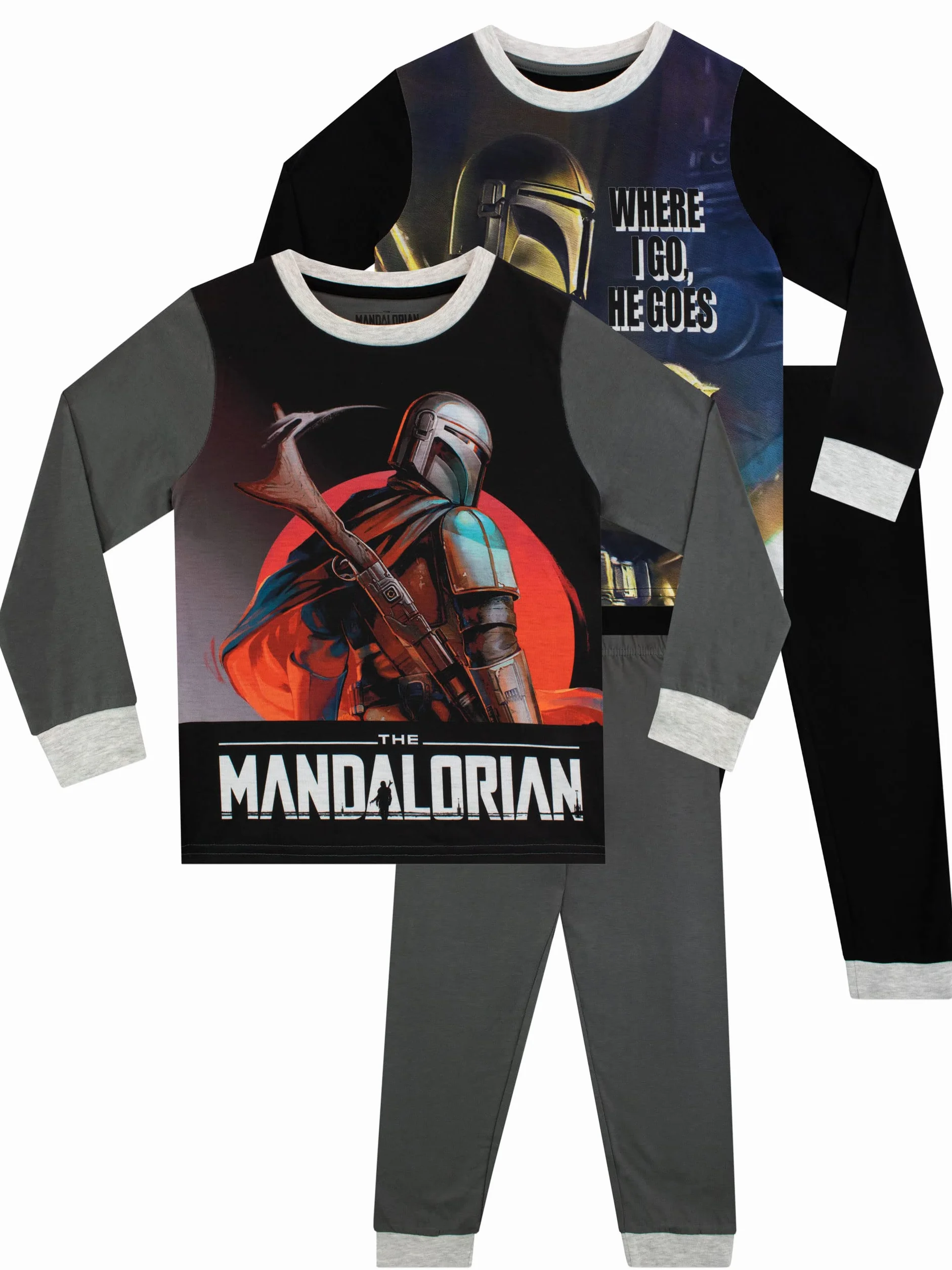 Star Wars Chłopcy Piżama The Mandalorian 2 Pack