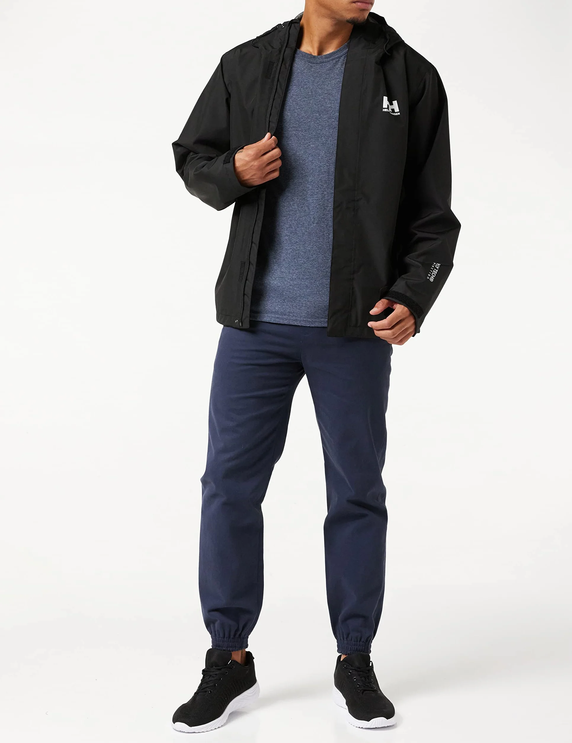 Helly-Hansen Mężczyźni Seven J Jacket Kurtka Przeciwdeszczowa, Czarny, L