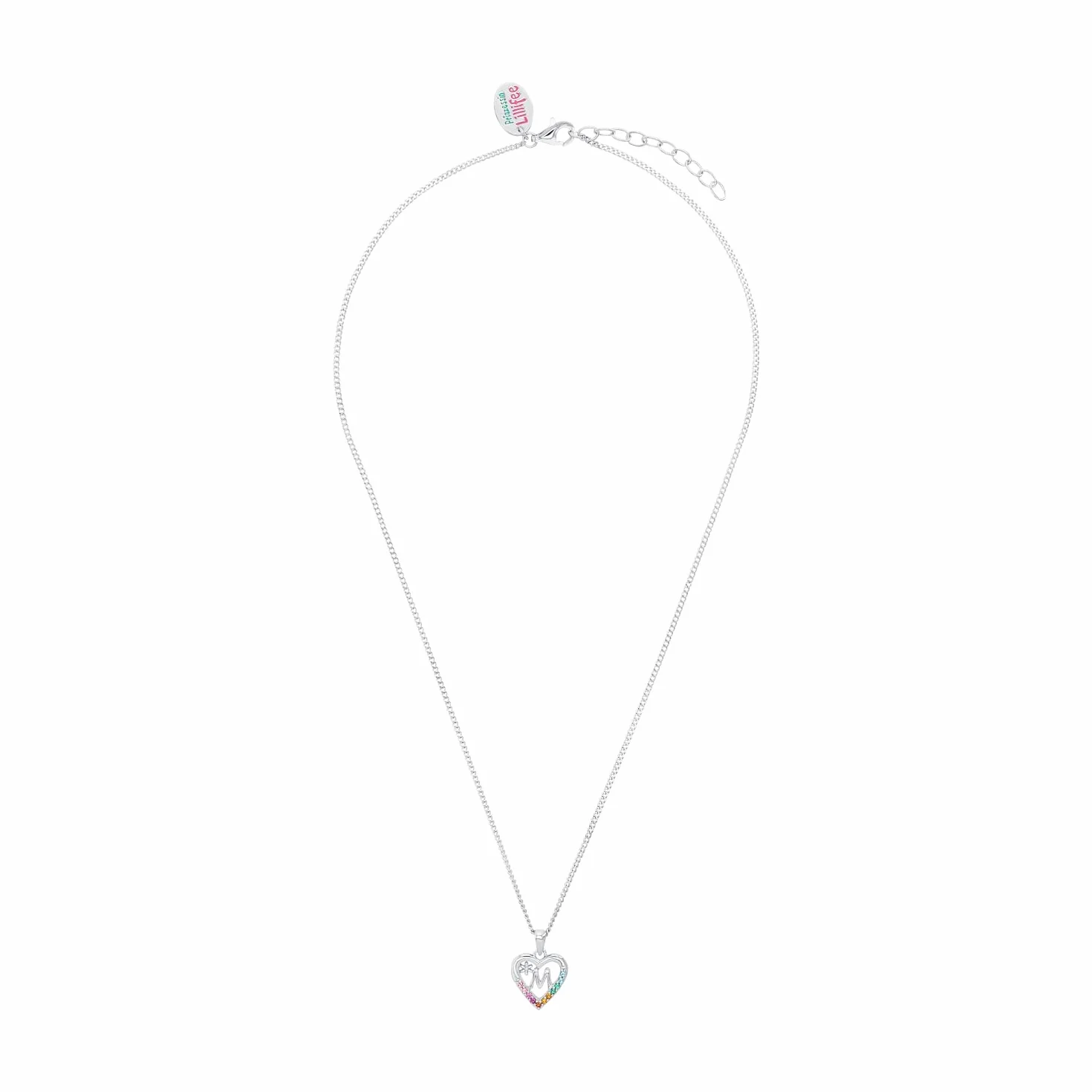 PrincessPrincessLillifee z zawieszką ze srebra próby 925, dziewczęcy Princess dziecięcy, z cyrkoniowym syntezatem., 35+3 cm, wielokolorowy, litery, w pudełku na biżuterię