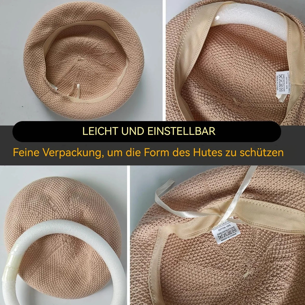 Damski kapelusz na wiosnę lato cienki oddychający kapelusz beret artysta malarz kapelusz beret luźna czapka beanie