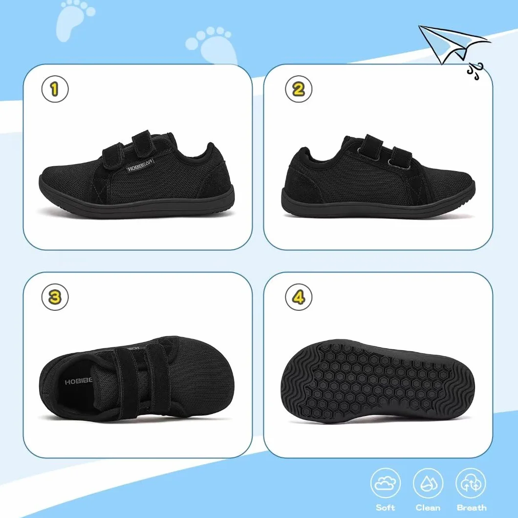 HOBIBEAR Dziecięce szerokie buty boso dla chłopców dziewczynek Outdoor Trail Running minimalistyczne buty do chodzenia