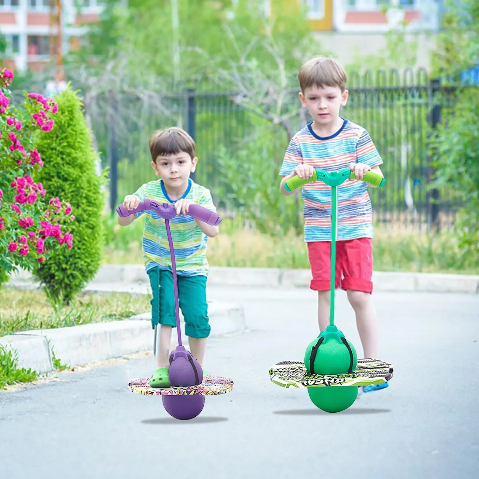 MeYuxg Kijek pogo dla dzieci, piłka do skakania dla dzieci z uchwytem, nośność 100 kg, drążek do skakania dla dzieci i dorosłych, sprzęt sportowy do treningu równowagi, sportu, odchudzania i spalania