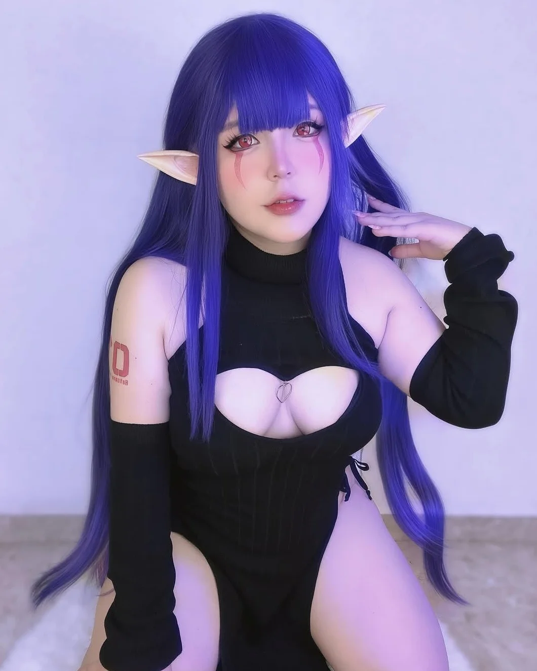 KORURACLUB Damski Kostium Cheongsam Seksowny Kostium Cosplay Sexy Strój dla Kobiet na Festiwal do Klubu (S-M)