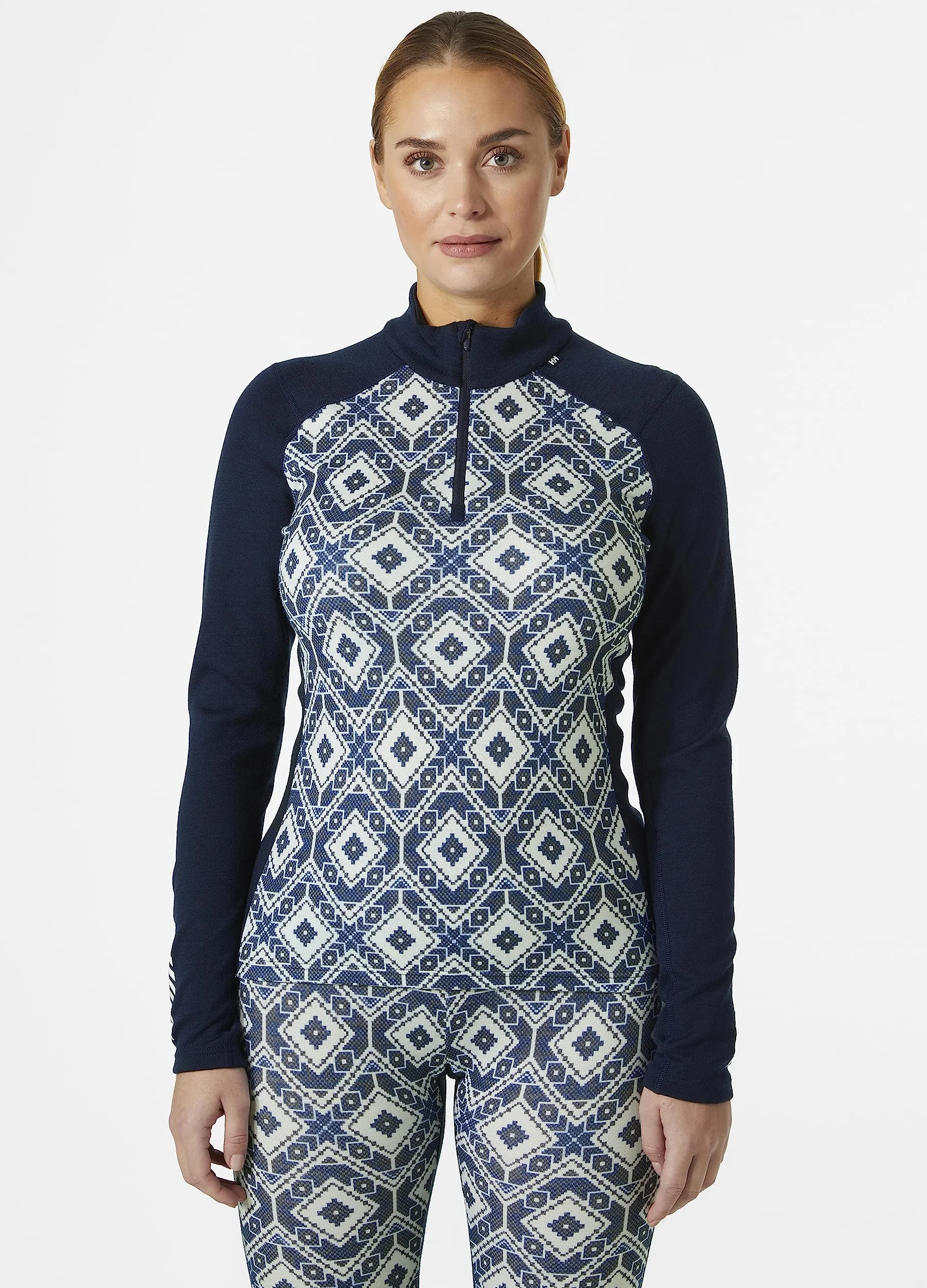 Helly Hansen Damska warstwa bazowa LIFA® Merino Midweight 2 w 1 z zamkiem błyskawicznym
