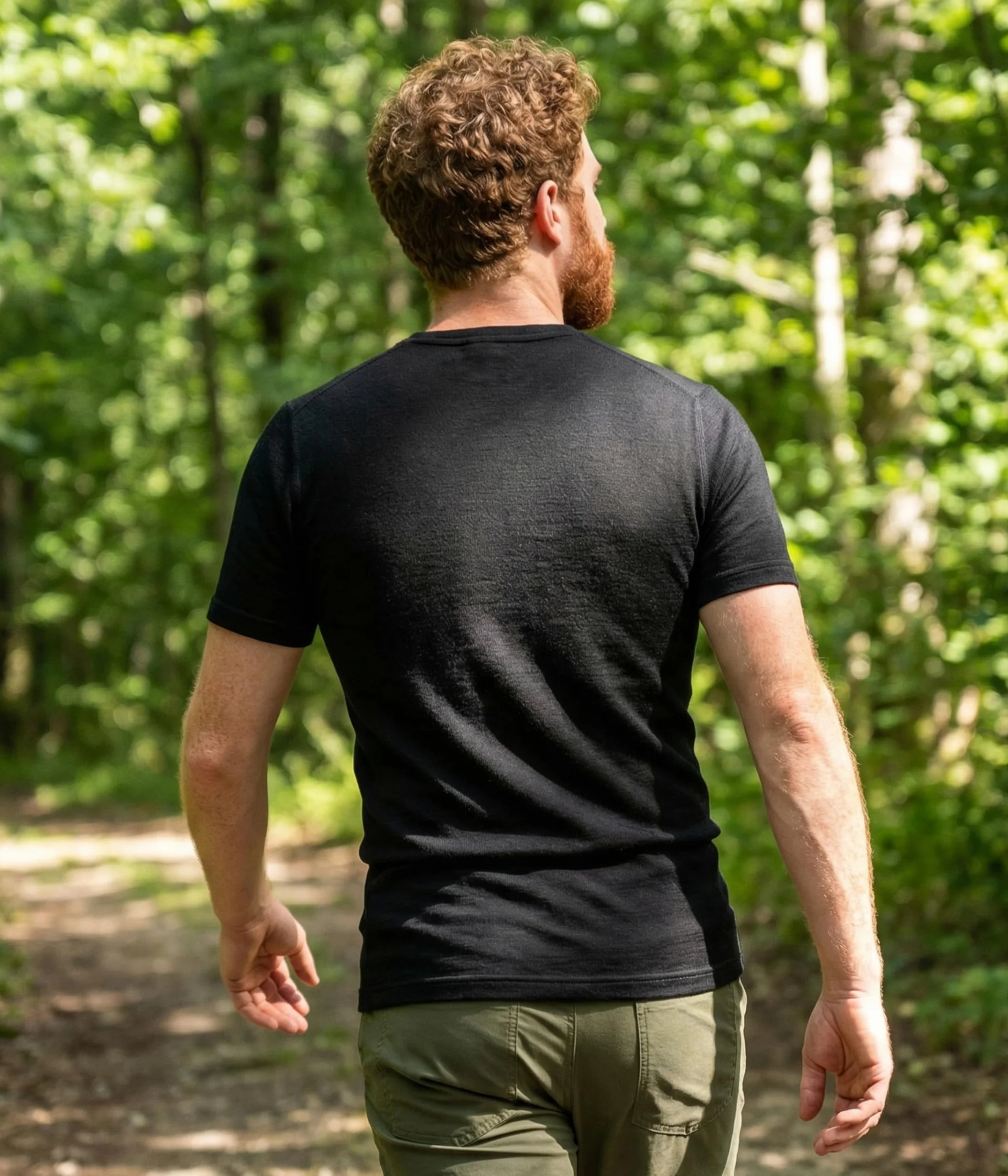 2-pak 100% wełny merynosów T-shirt dla mężczyzn, wełniany krótki rękaw, slim fit, warstwa bazowa, oddychający, lekki podkoszulek