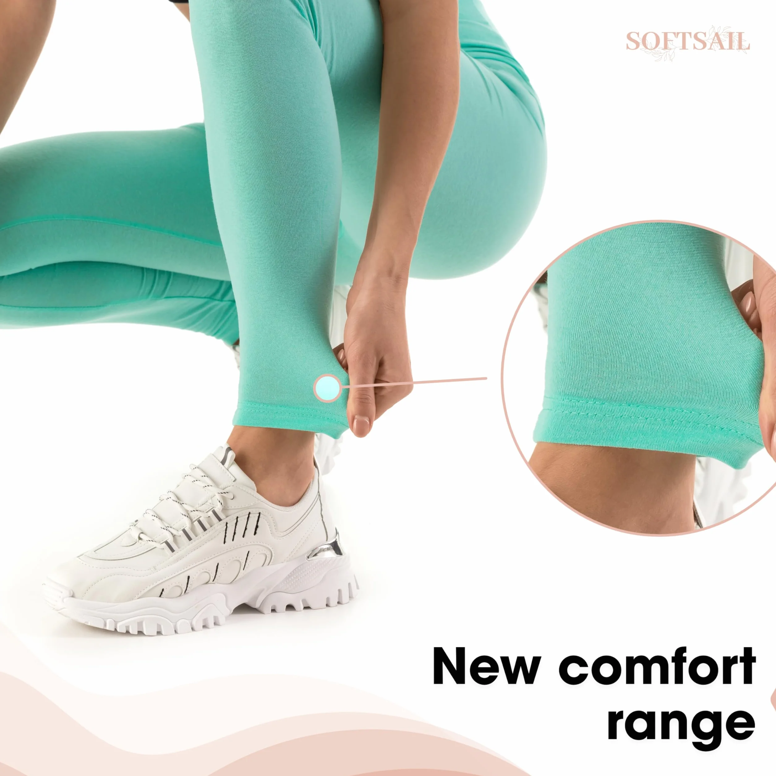 SOFTSAIL Legginsy dla kobiet legginsy treningowe z wysokim stanem dla kobiet sport joga pilates bieganie jogging fitness siłownia kontrola brzucha odzież sportowa z wysokim stanem legginsy sportowe