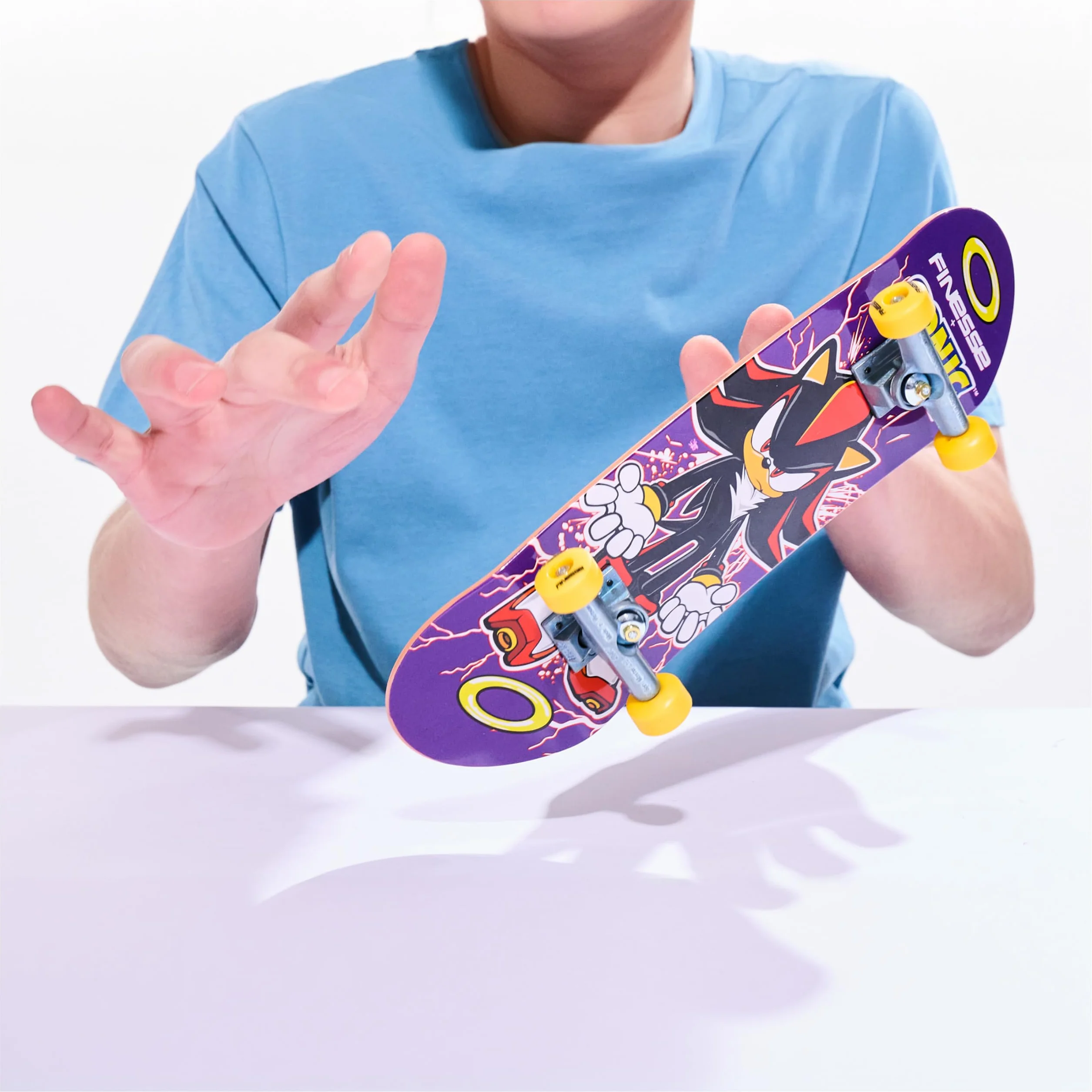 Tech Deck - Skate na palcach - 1 ręczna deska Sonic Finesse Teck Deck - Deska Sonic Finesse w formacie kolekcjonerskim 27 cm - Jazda na deskorolce rękami lub ekspozycja - Mini skate - Zabawka dla