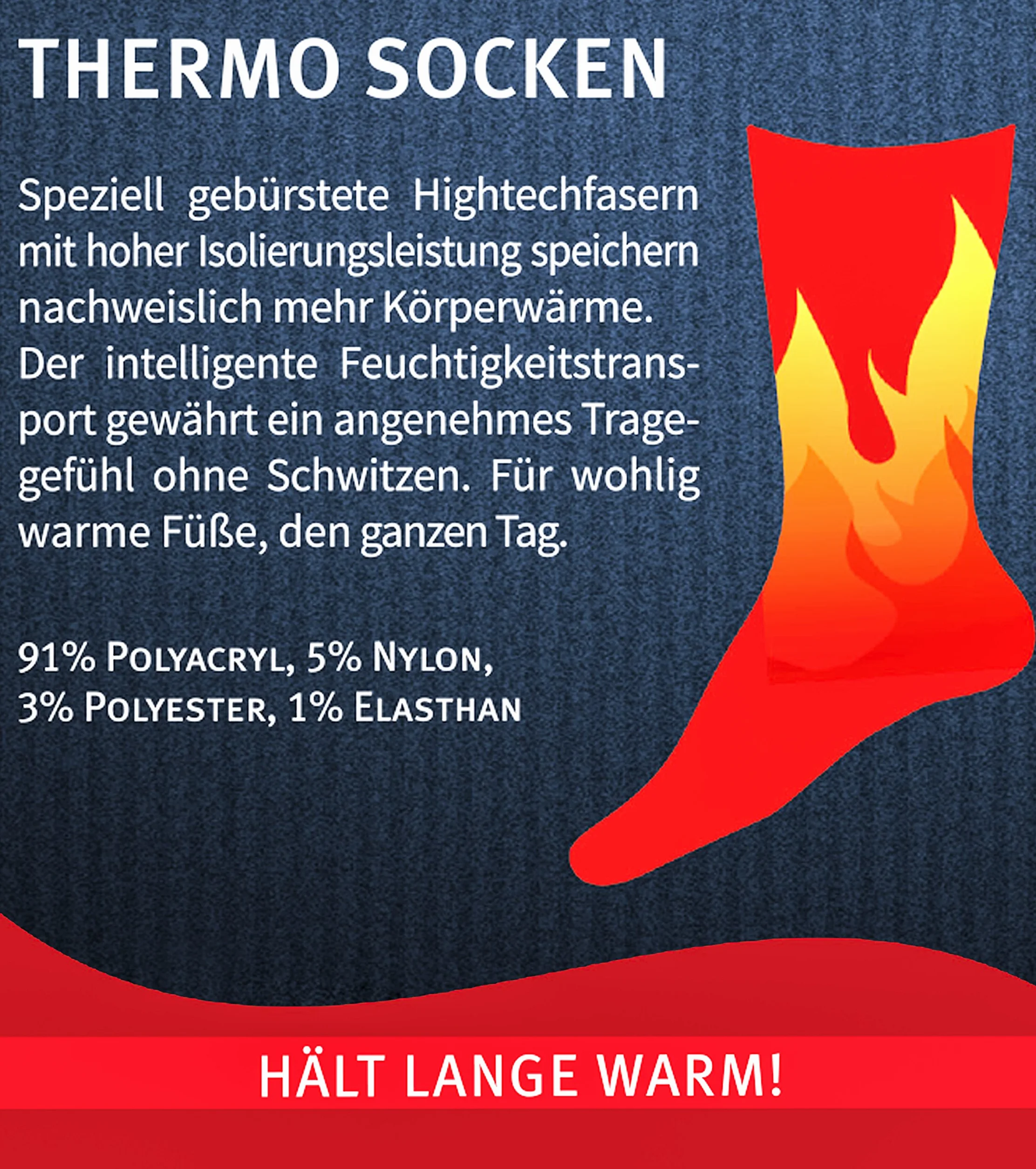 BRUBAKER 2-Pak - Heat my Feet - Ciepłe Termiczne Skarpety Męskie Damskie