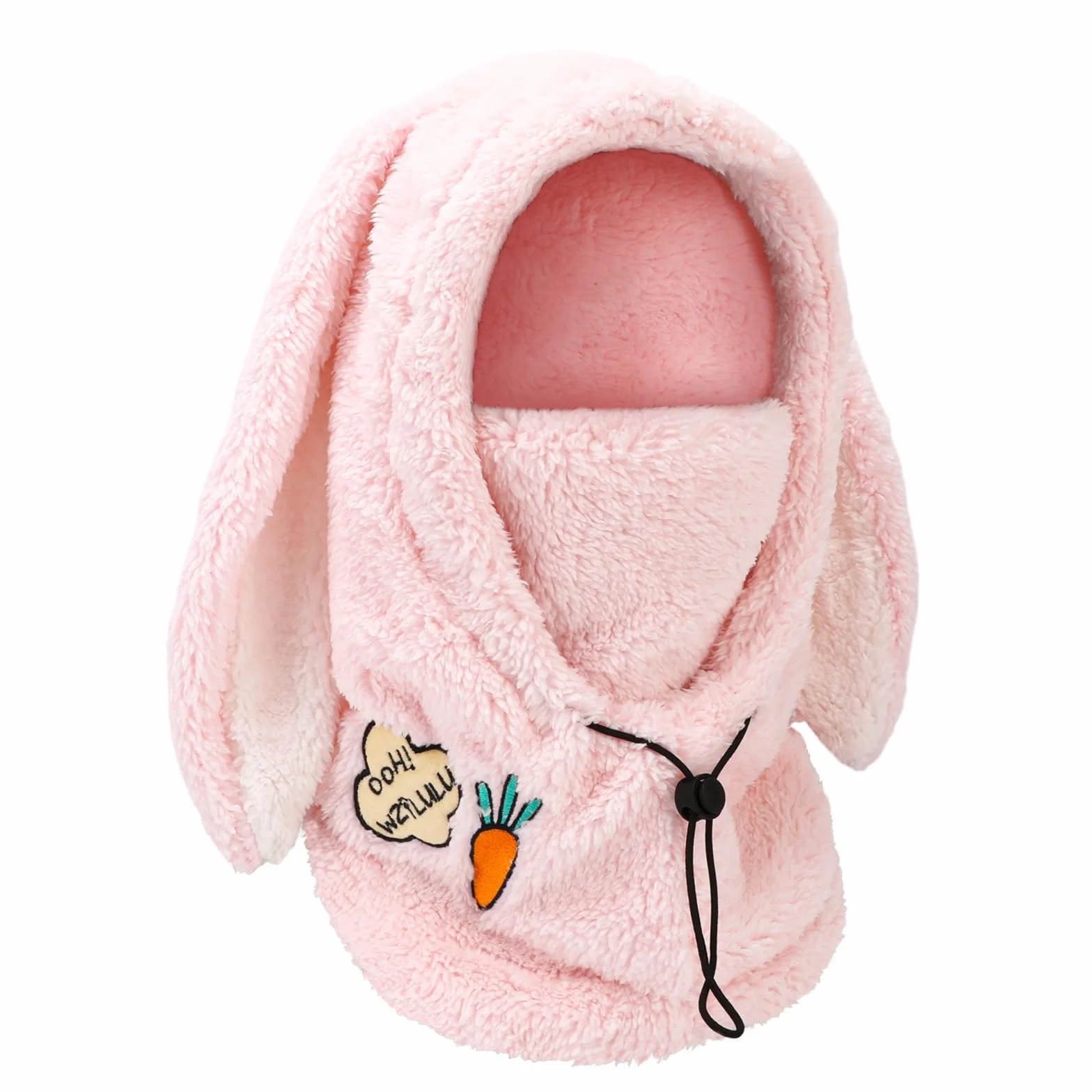 PHOGARY Balaklava dla kobiet, pluszowa czapka antysmogowa, zimowa maska narciarska dla kobiet, ciepła zimowa czapka z chustą dla mężczyzn i kobiet, Rosa, 55-60