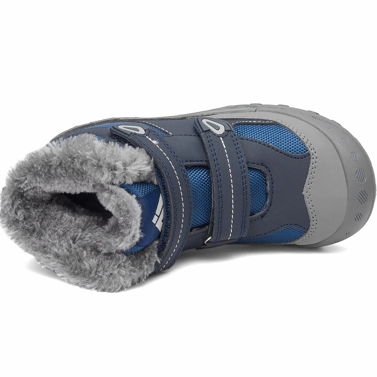 Mishansha Dziecięce buty zimowe, antypoślizgowe, trekkingowe, dla chłopców i dziewczynek, wygodne, bawełniane buty, 05 niebieski, 36 EU