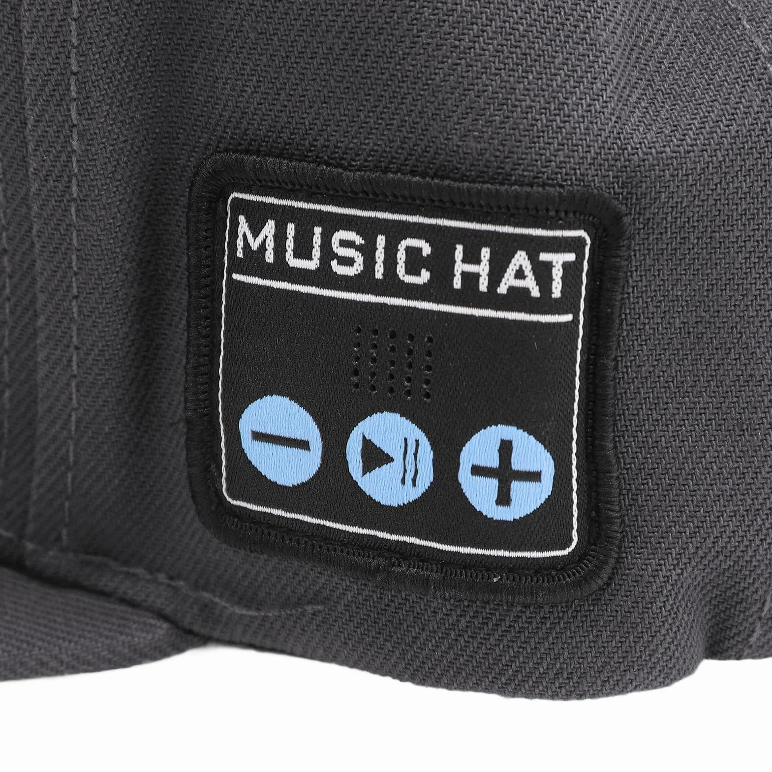 Denash Bluetooth Music Cap, Bezprzewodowa Czapka Głośnikowa z 6H PlayTime i Washable Design do Running Gym Outdoor (Ciemno szary)