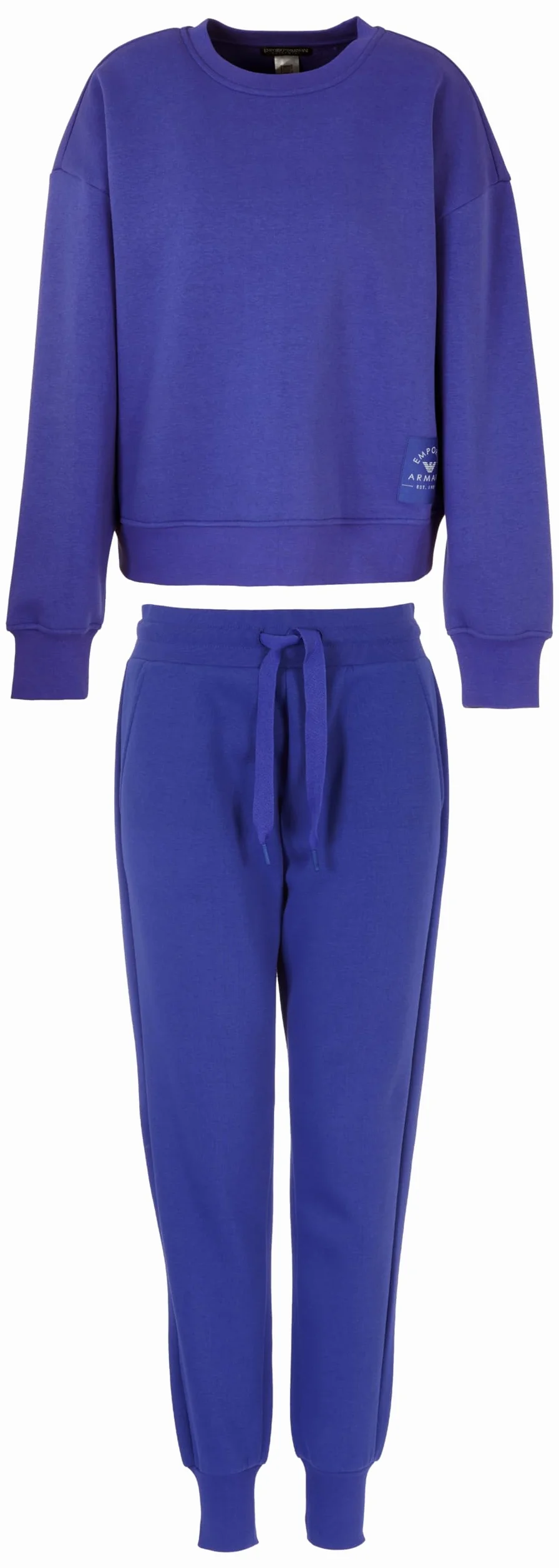 Emporio Armani Iconic Terry Loungewear Tracksuit, Fioletowy niebieski, XS
