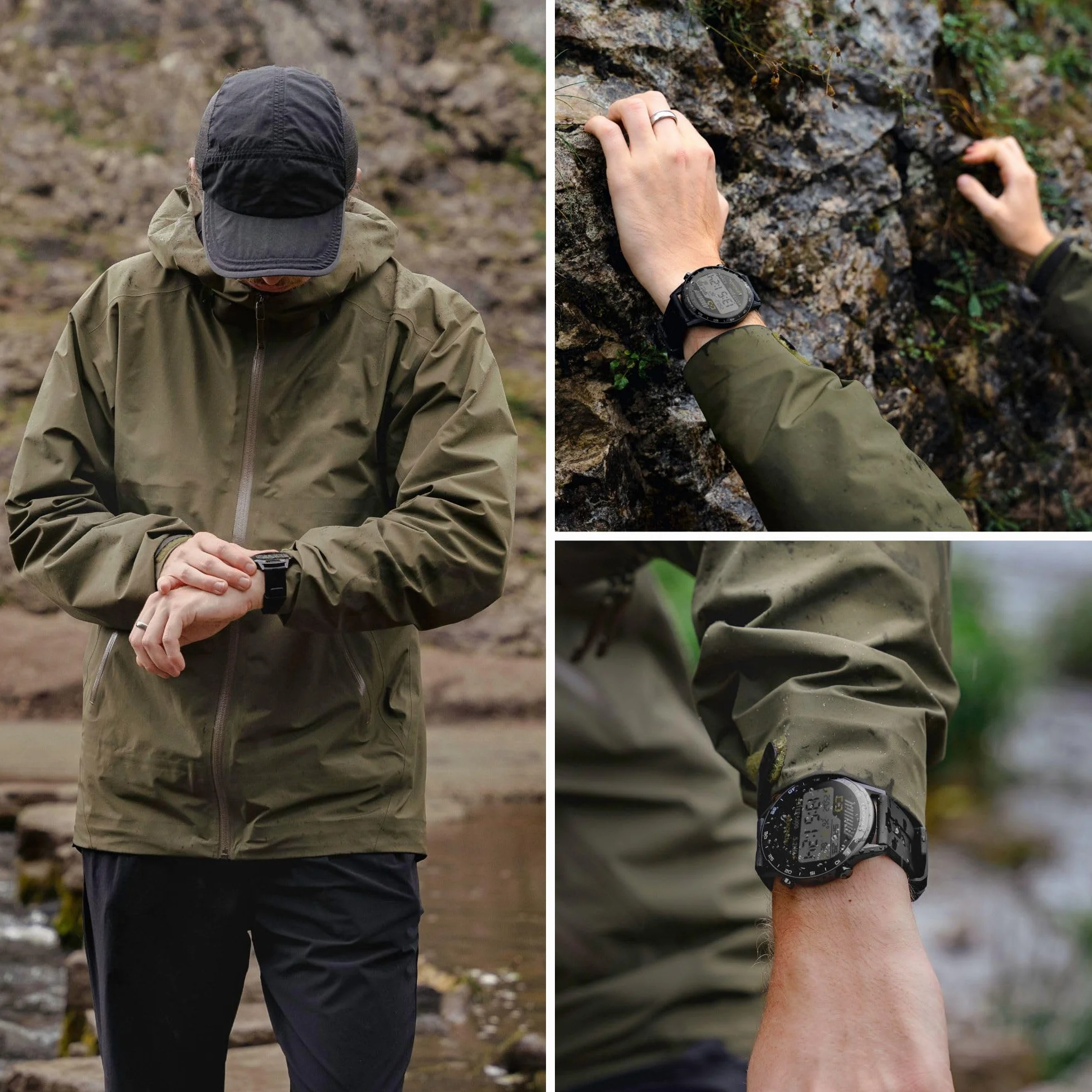 Sekonda Męski smartwatch 45 mm z pulsometrem i monitorem snu, codzienna aktywność, sport, muzyka, funkcja pogody i wiadomości, z gumowym paskiem., Czarny, Casual