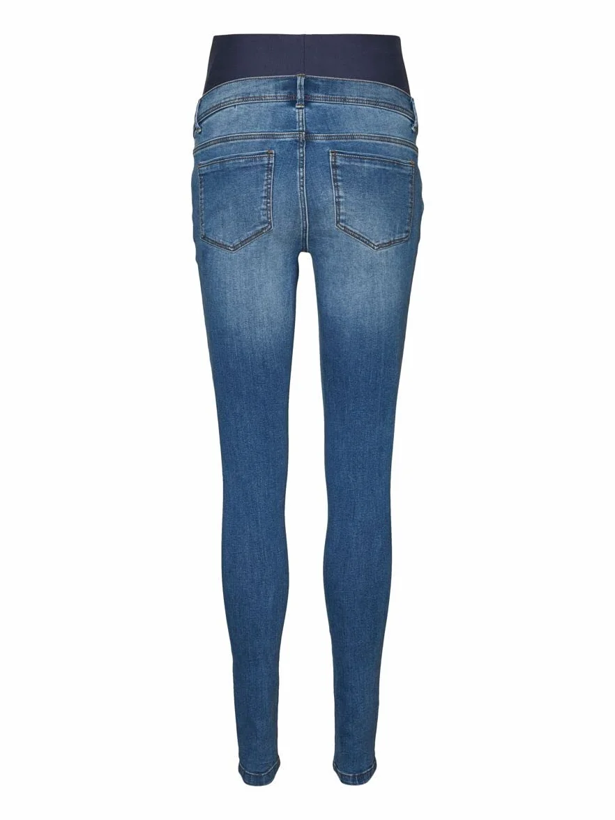 MAMALICIOUS Mlmila Slim Medium Blue Jeans A. Noos - spodnie jeansowe Kobiety