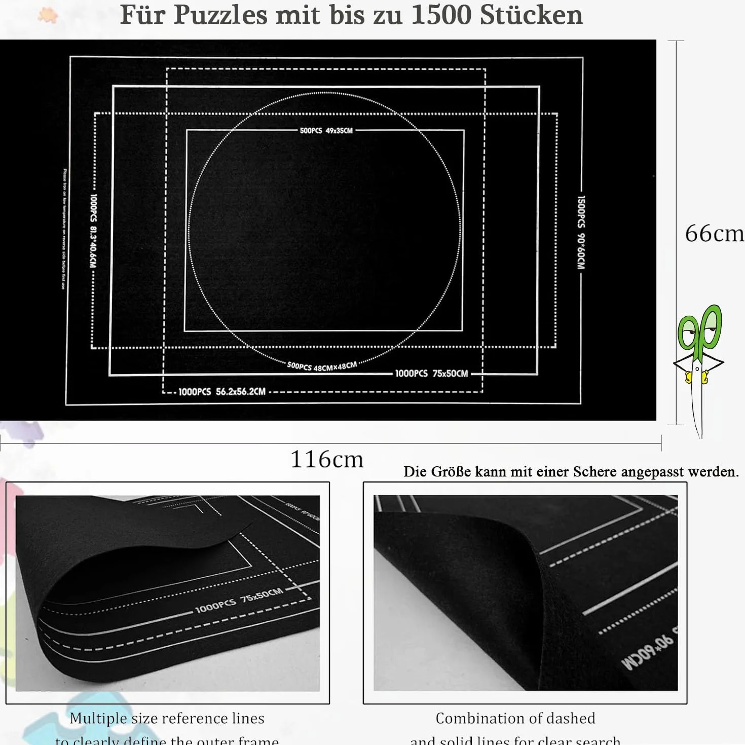 Celawork Mata do puzzli Jigsaw Rolls - do 1500, 2000, 3000 elementów - podkładka, mata rolowana (do 1500 sztuk)