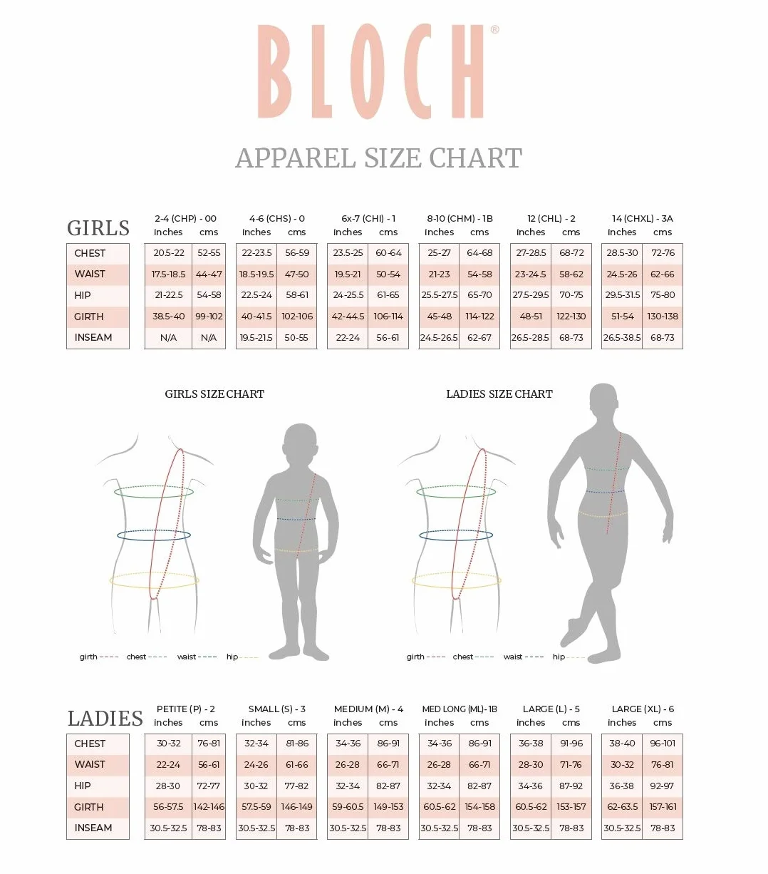 Bloch body damskie Lepsi Microlux z długim rękawem, czarne, XL