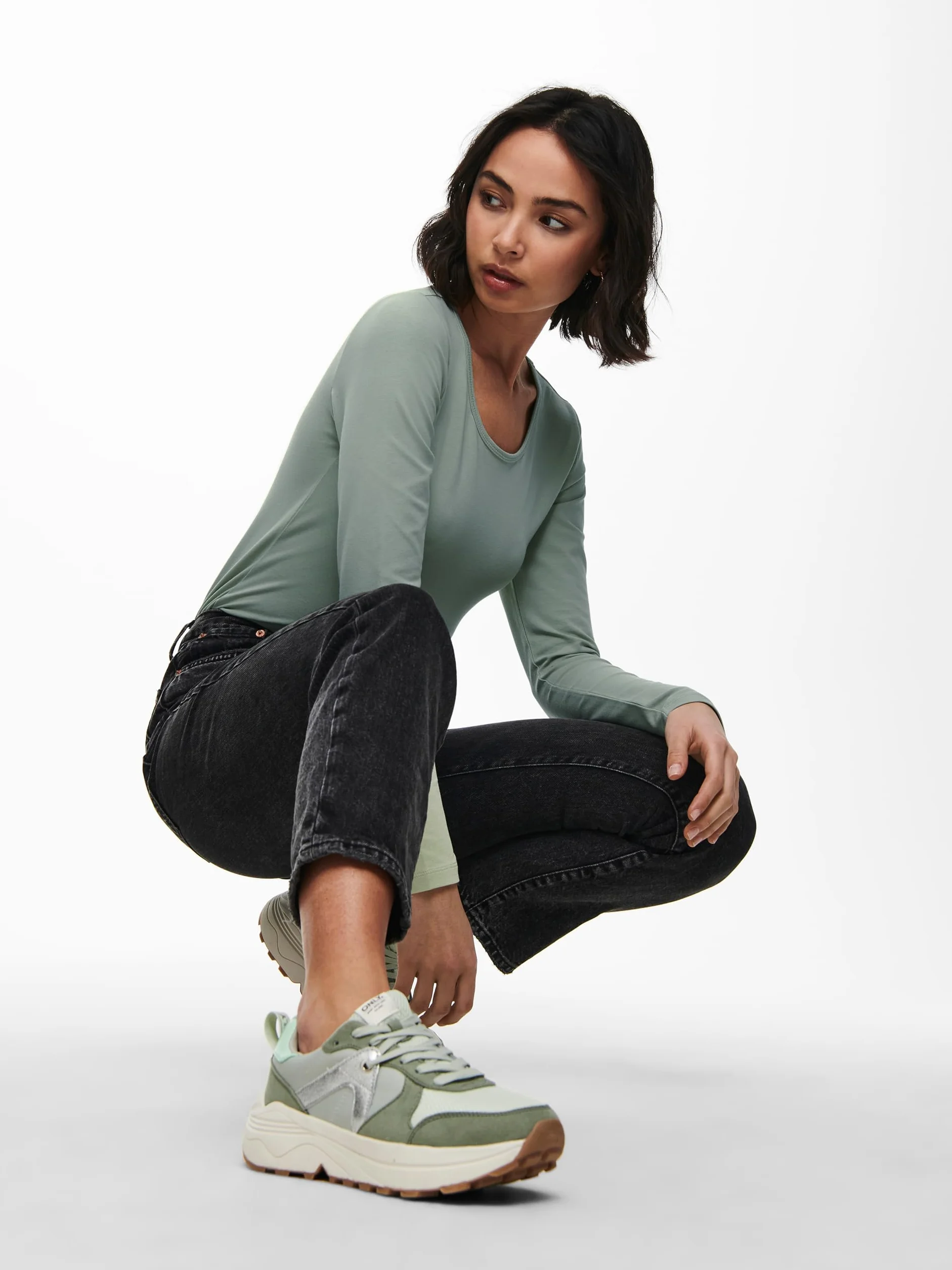 ONLY Koszulka Kobiety Onllive Love Life L/S Oneck Top Noos Jrs