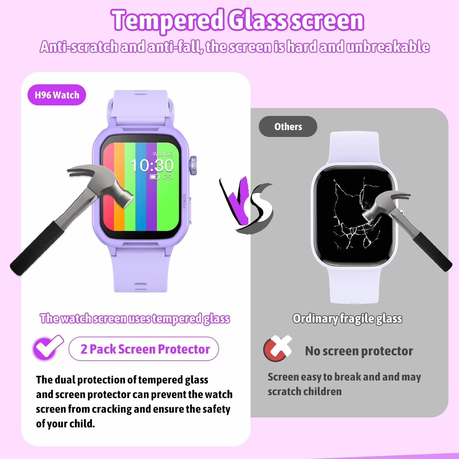 JOYELE Smartwatch dla Dzieci, Zegarek Fitness, Wodoodporny, 19 Sportów, Krokomierz, Budzik, Inteligentny Zegarek dla Dziewczynek i Chłopców, Prezent