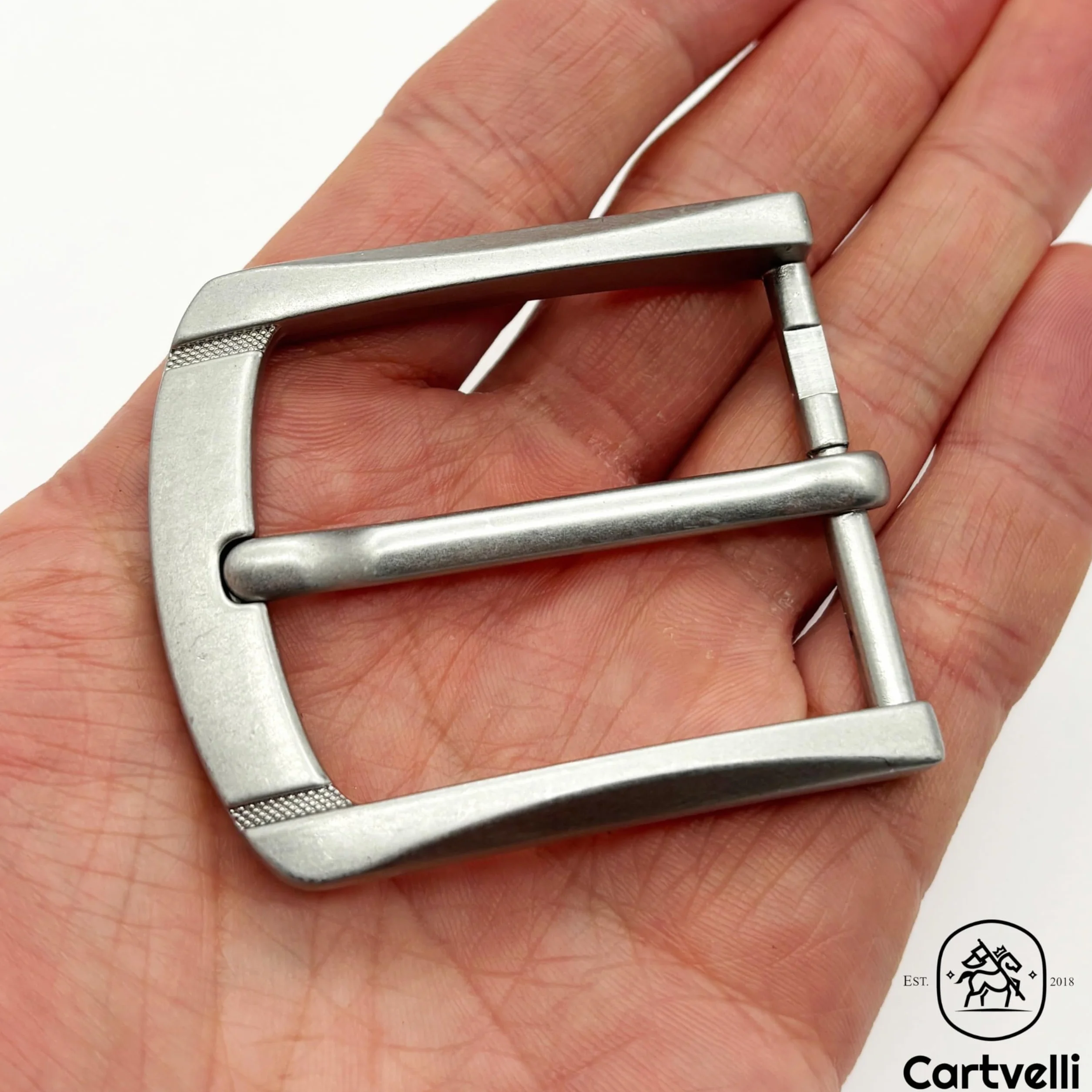 Wysokiej jakości klamra do paska męska, szerokość 40 mm, srebrna, stara – sprzączka do paska o szerokości 38-40 mm – wysokiej jakości stop metalu klamra zapasowa stare srebro GS40009-AS