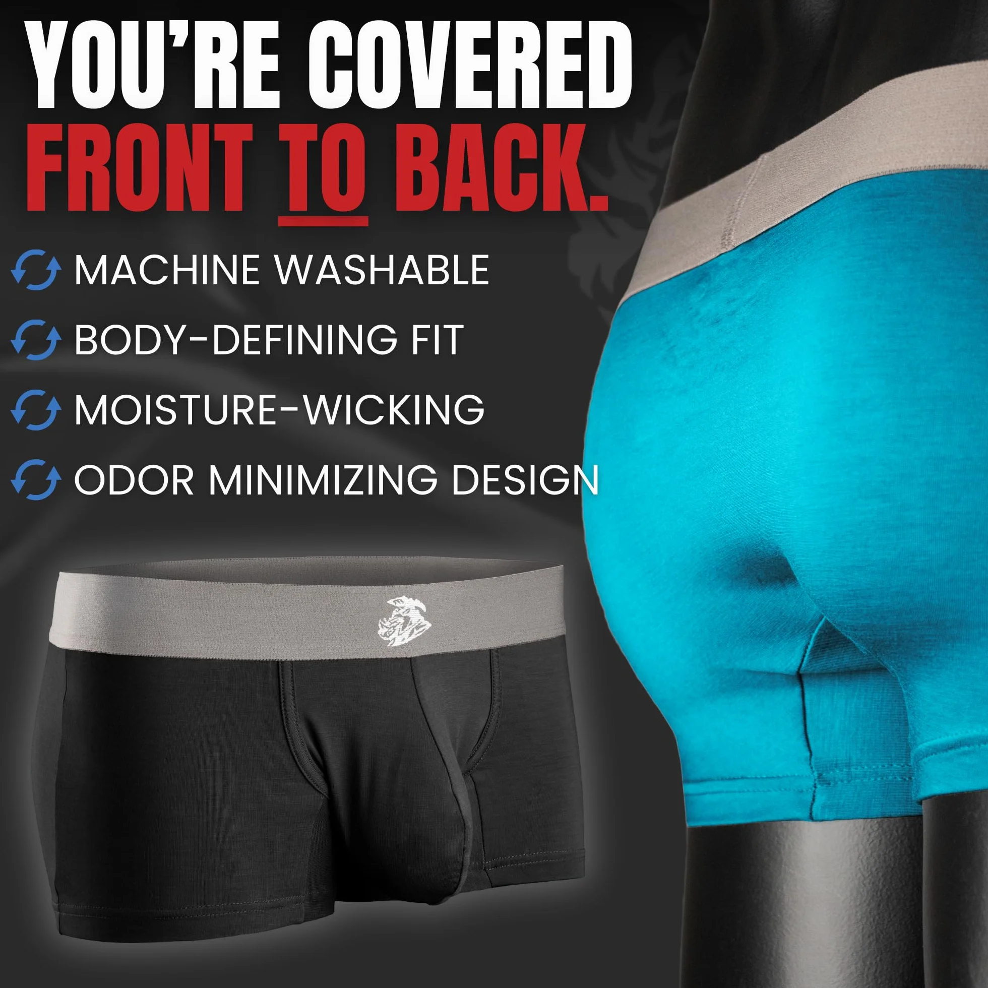 Real Men Bulge Enhancing Pouch Bielizna dla mężczyzn, zestaw 1, 3 i 6 sztuk, modalne bokserki ABCD