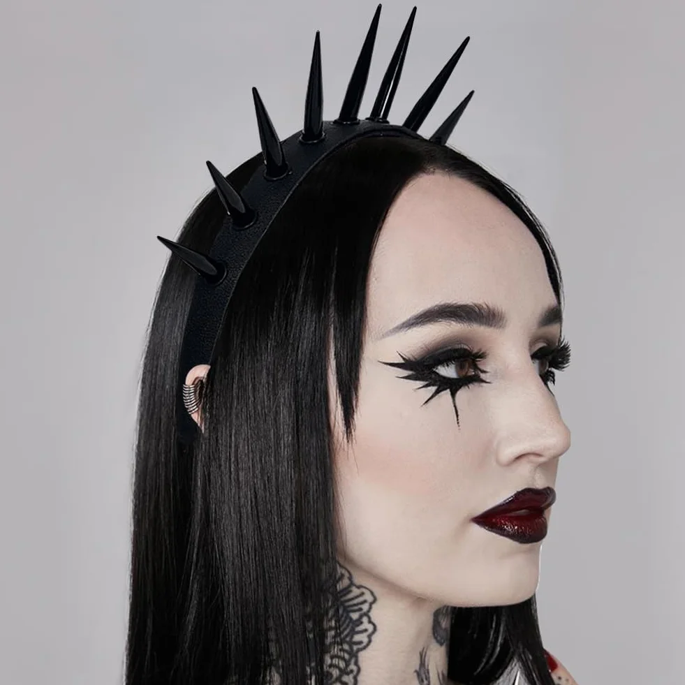 keland Gotycka kolczasta opaska na głowę gotycka nakrycie głowy dla kobiet Halloween cosplay