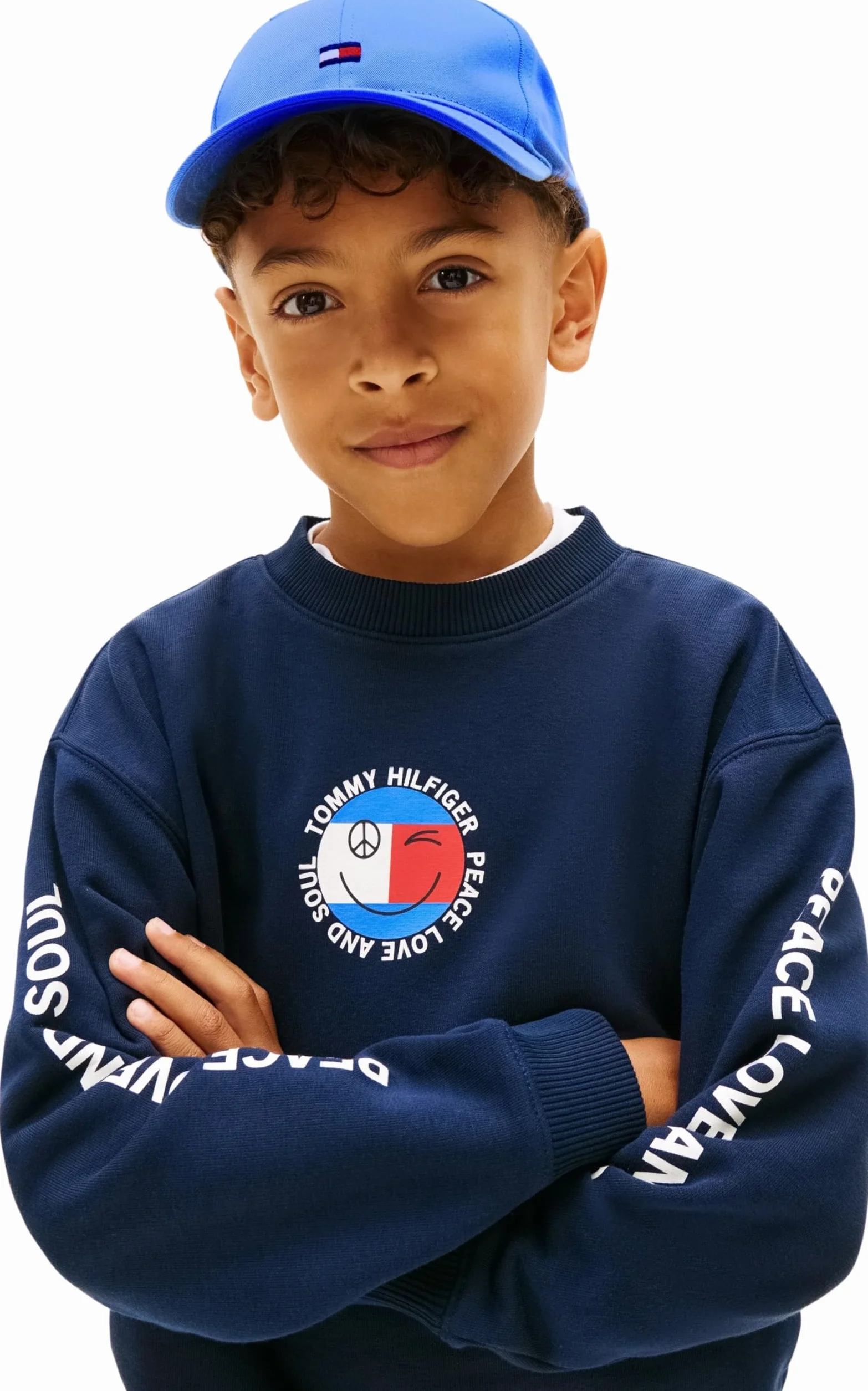 Tommy Hilfiger Unisex dziecięca mała czapka z flagą KA0KA00025 nakrycia głowy, niebieska (Empire Blue), L-XL