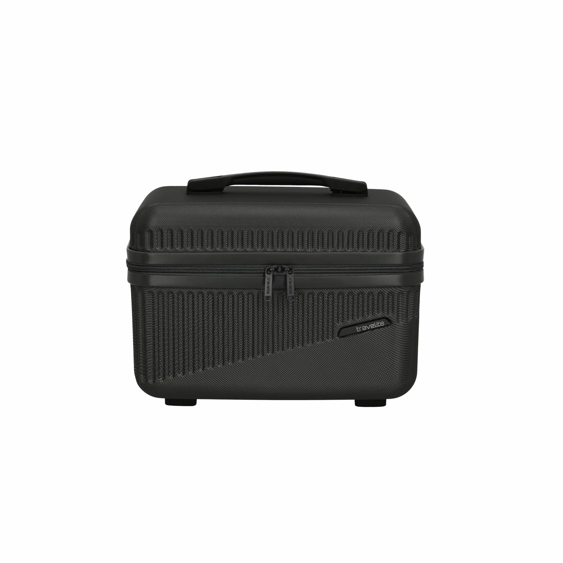 travelite bagaż podręczny 4 koła, Kolor: czarny, Beautycase 36 cm, Twarde etui kosmetyczne
