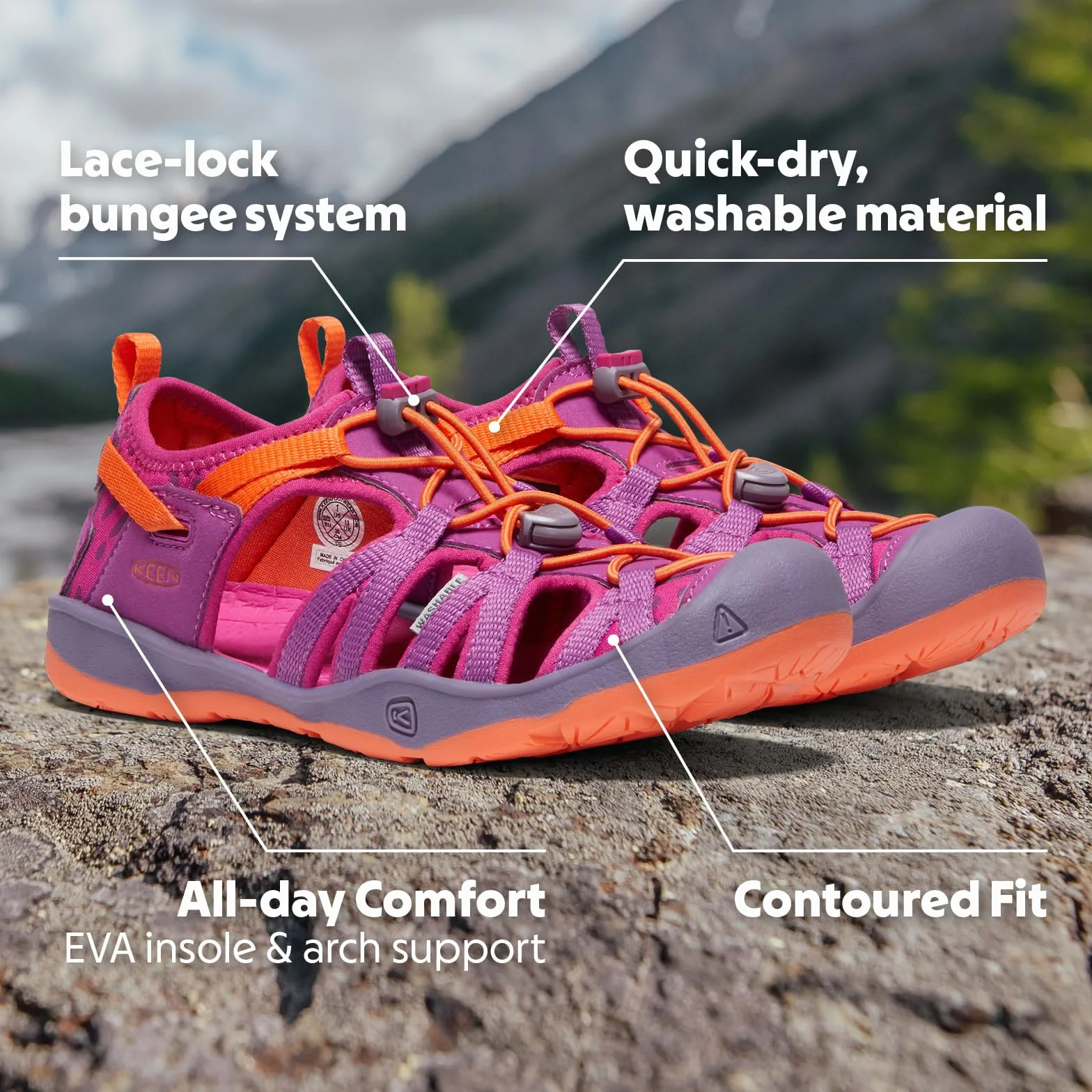 Keen Unisex dziecięce sandały Moxie z zamkniętymi palcami na co dzień