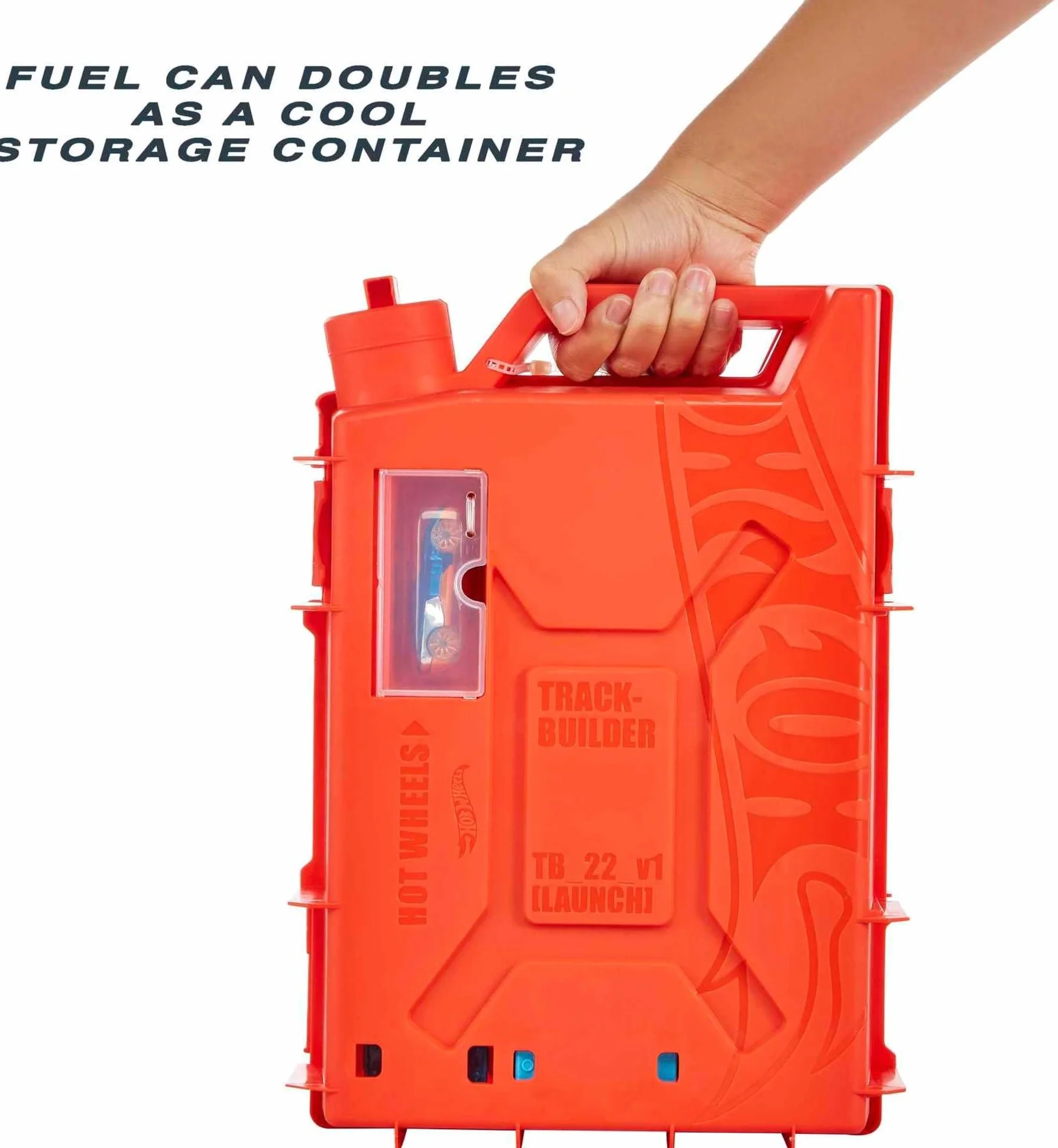 Hot Wheels Fuel Can Stunt Box Track Builder Unlimited Zestaw do Zabawy, Pomarańczowy/Żółty, Od 6 lat