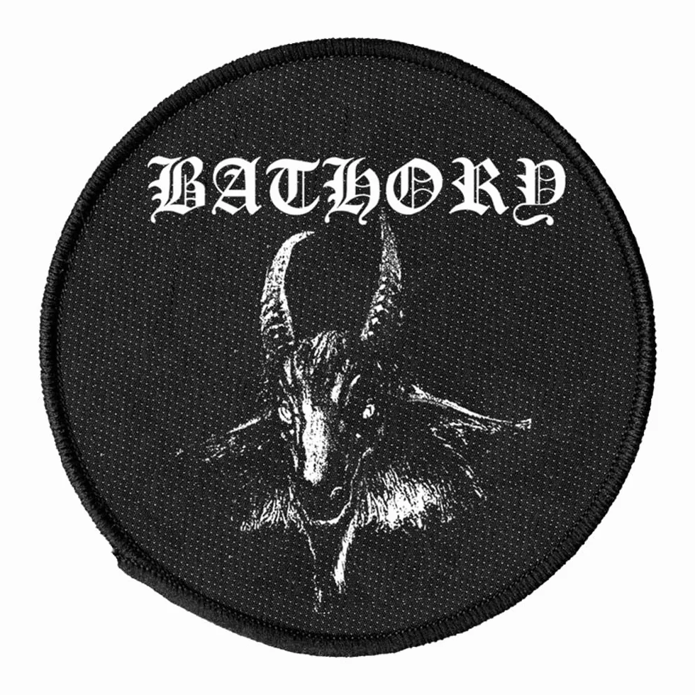 Plastichead Bathory Goat Band Logo koło naszywka jeden rozmiar, Czarny, Rozmiar uniwersalny