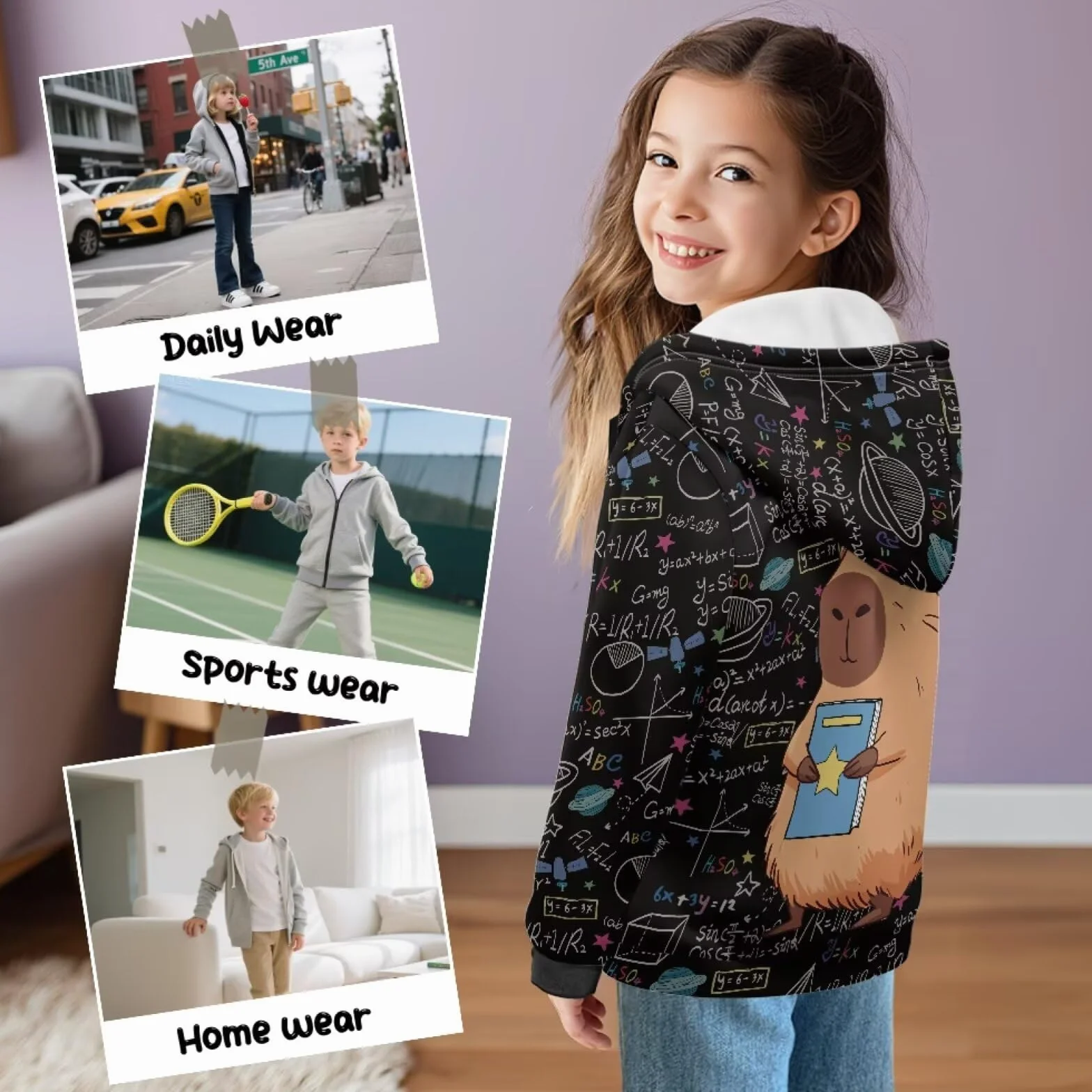 chaqlin Dziewczęce bluzy z kapturem z długim rękawem sweter dziecięcy chłopiec bluza z kapturem sweter dla S-XL