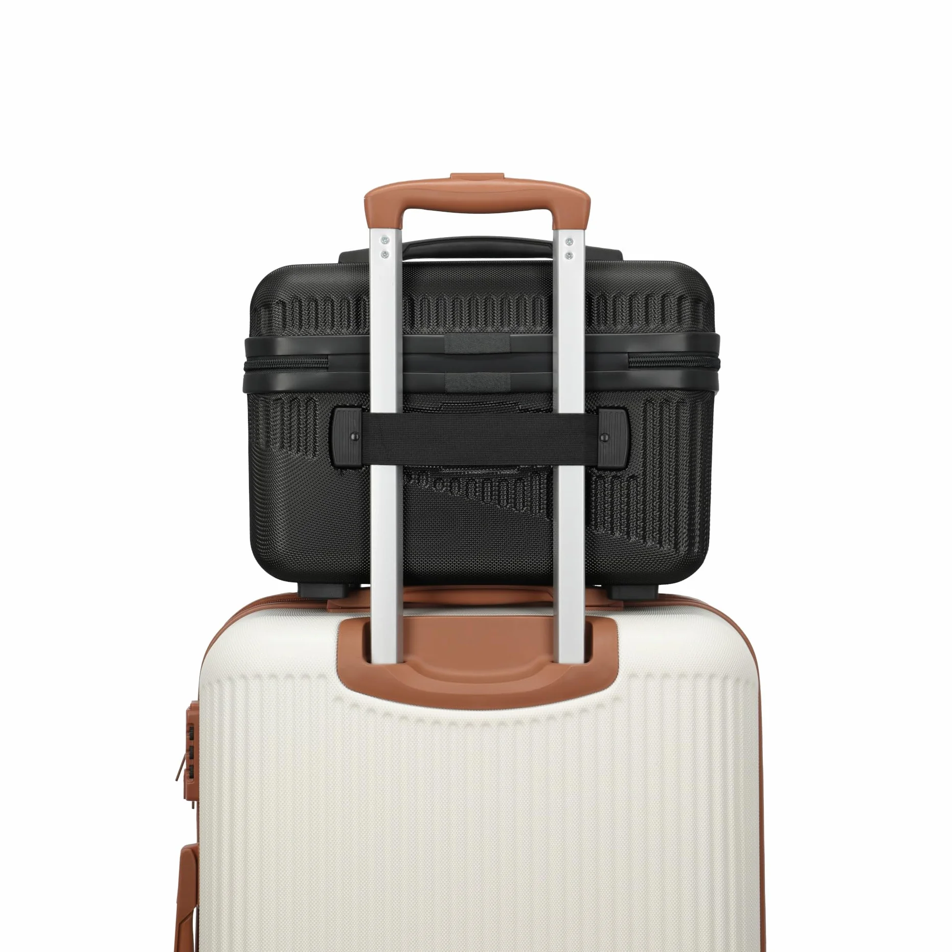 travelite bagaż podręczny 4 koła, Kolor: czarny, Beautycase 36 cm, Twarde etui kosmetyczne