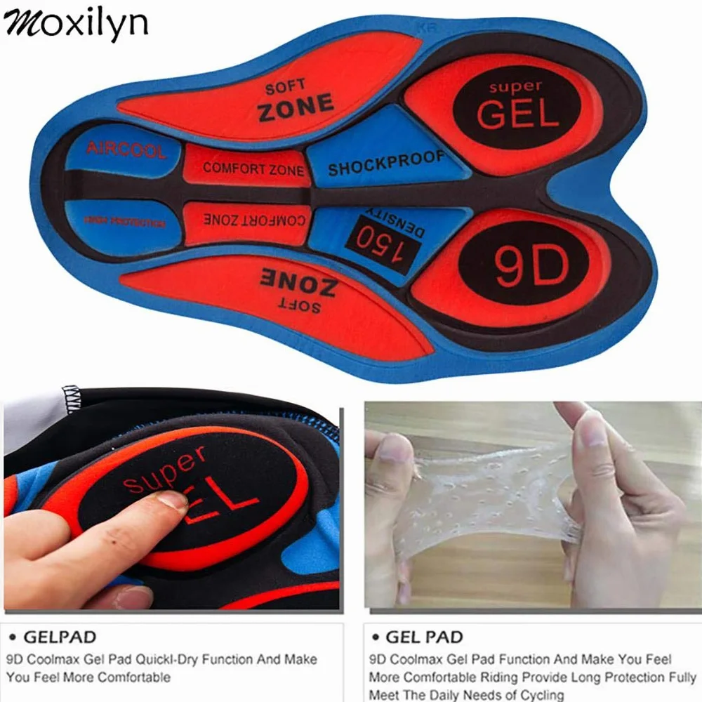 Moxilyn Cycling Jersey koszulka rowerowa z krótkim rękawem, zestaw dla mężczyzn, koszulka rowerowa z krótkim rękawem + spodnie rowerowe z żelem 9D, oryginalna kurtka rowerowa Gaze i spodenki rowerowe