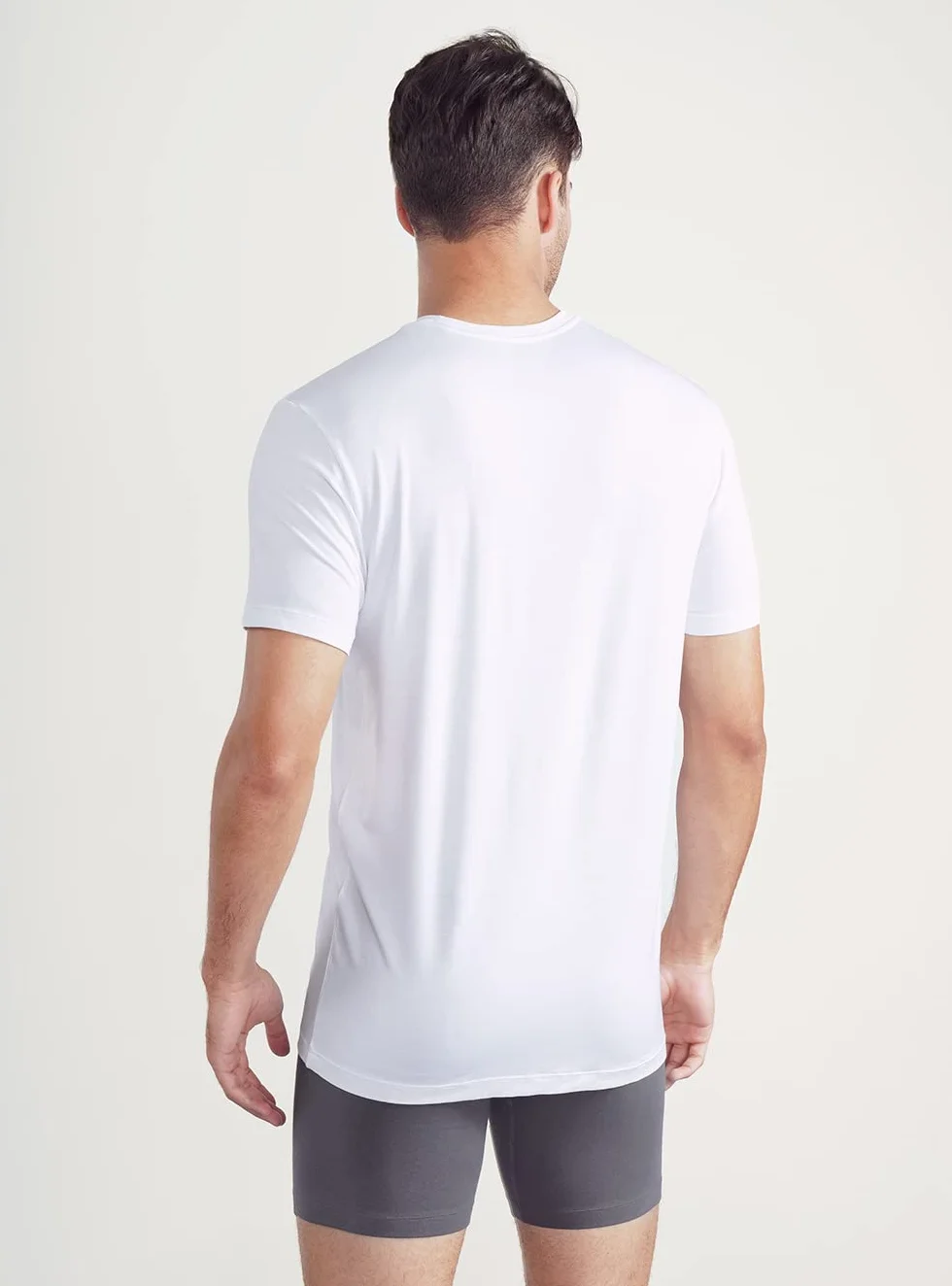 DAVID ARCHY Podkoszulek męski, oddychający, slim fit, miękki, z krótkim rękawem, koszulka basic, 3 lub 5 sztuk