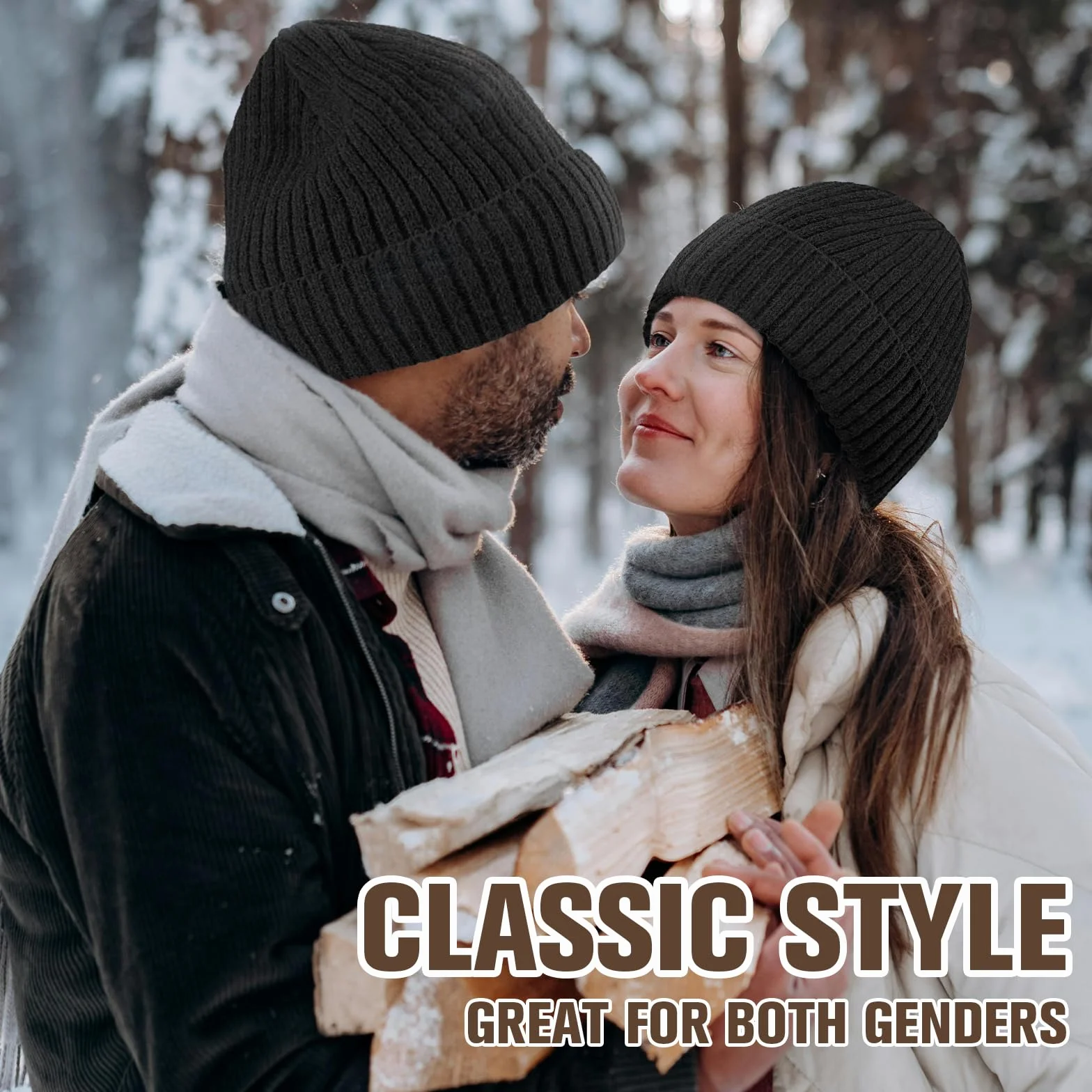 Wełniana czapka, ciepła czapka beanie z polaru, unisex, czapka zimowa, miękka i gruba czapka z dzianiny dla kobiet i mężczyzn