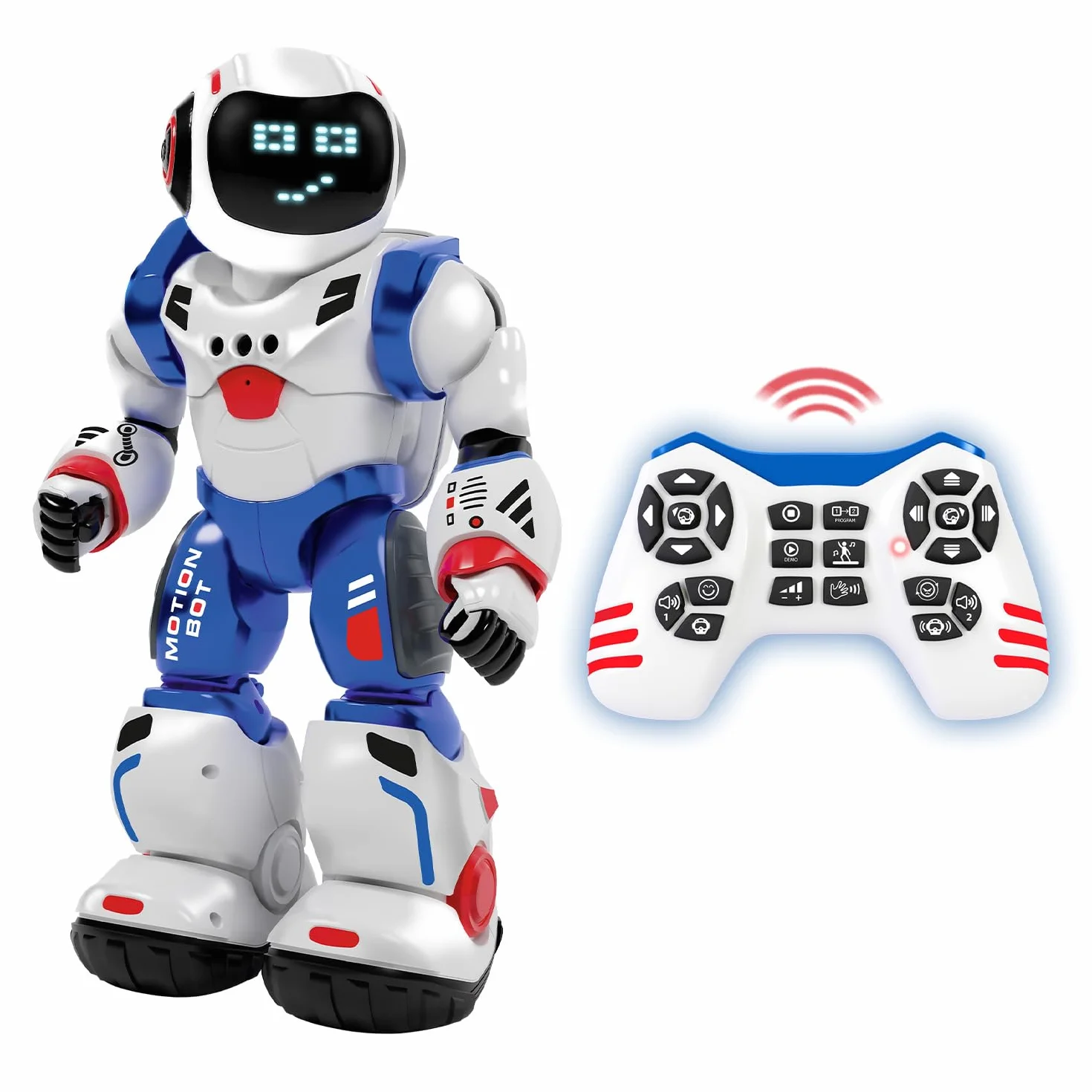 Xtrem Bots - Bruce | Robot zabawkowy, robot dziecięcy z 20 wyrazami twarzy, programowalne roboty dla dzieci z 50 ruchami, zestaw robotów, prezenty dla chłopców w wieku 5 lat i starszych