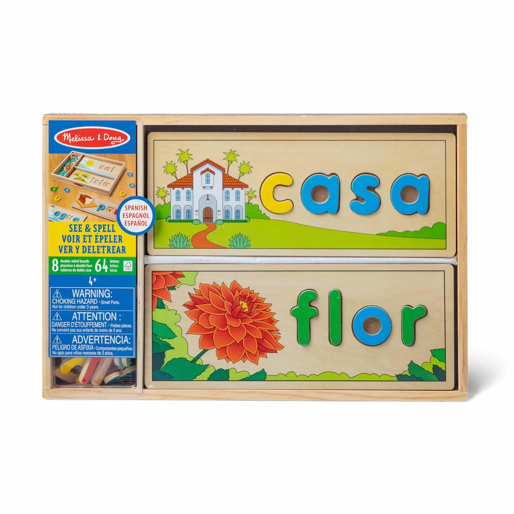 Melissa & Doug Edukacyjna zabawka do nauki języka „Patrz i literuj w jęz. hiszpańskim”