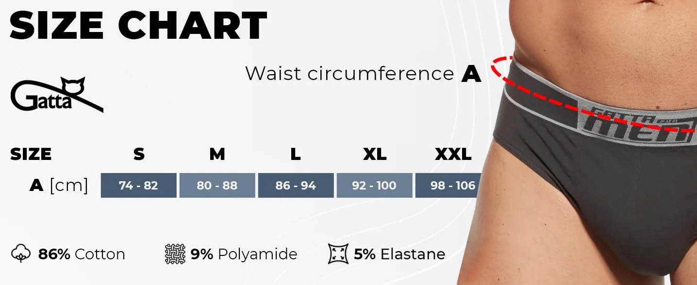 GATTA męskie majtki COTTON SLIP, slipy, slipki bawełniane z dodatkiem elastanu i poliamidu, szeroki ściągacz, wygodne, elastyczne, miękkie, miłe